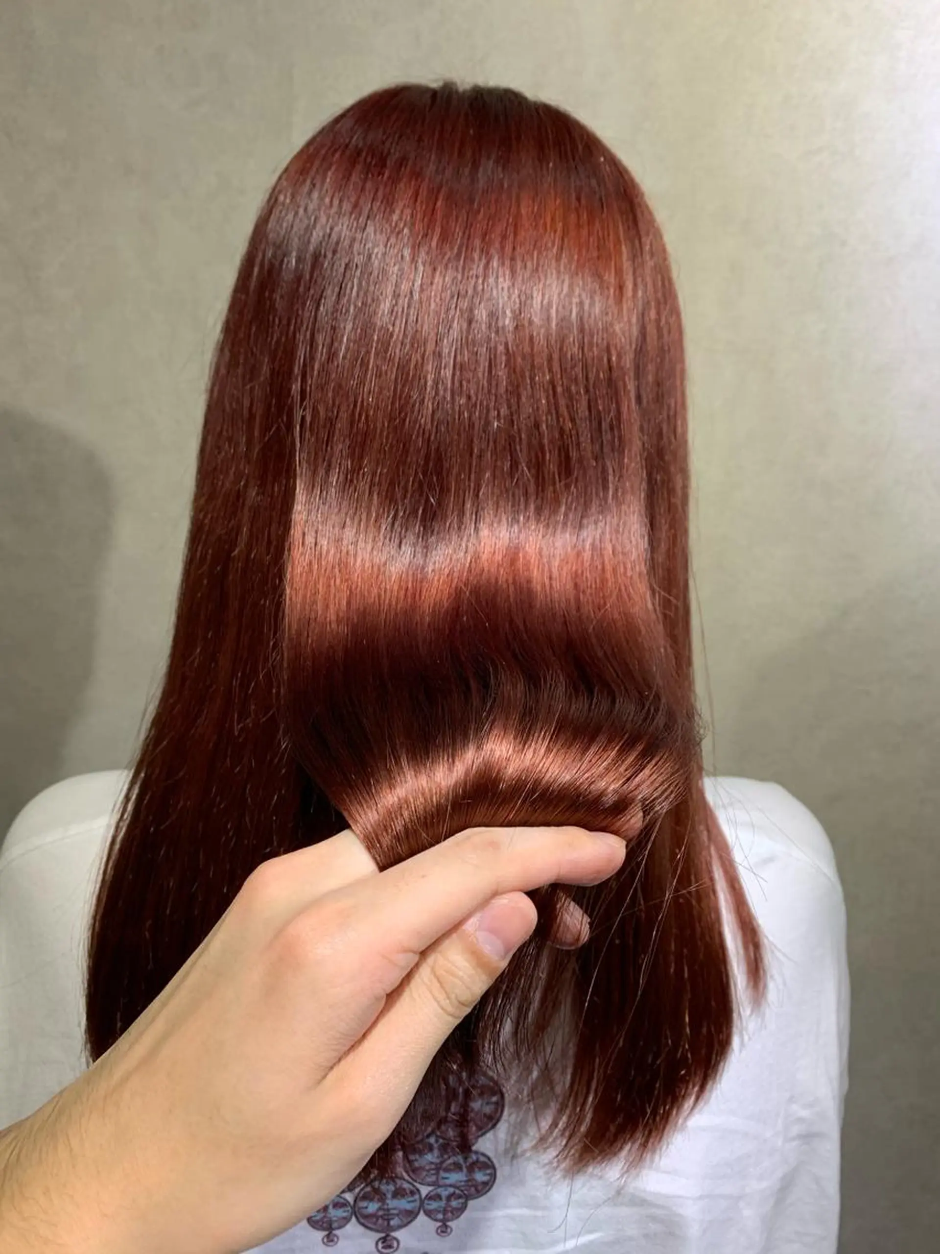 ミディアム カラー レッドカラー 髪質改善*韓国ヘア* レイヤー*IBUKIのヘアスタイル