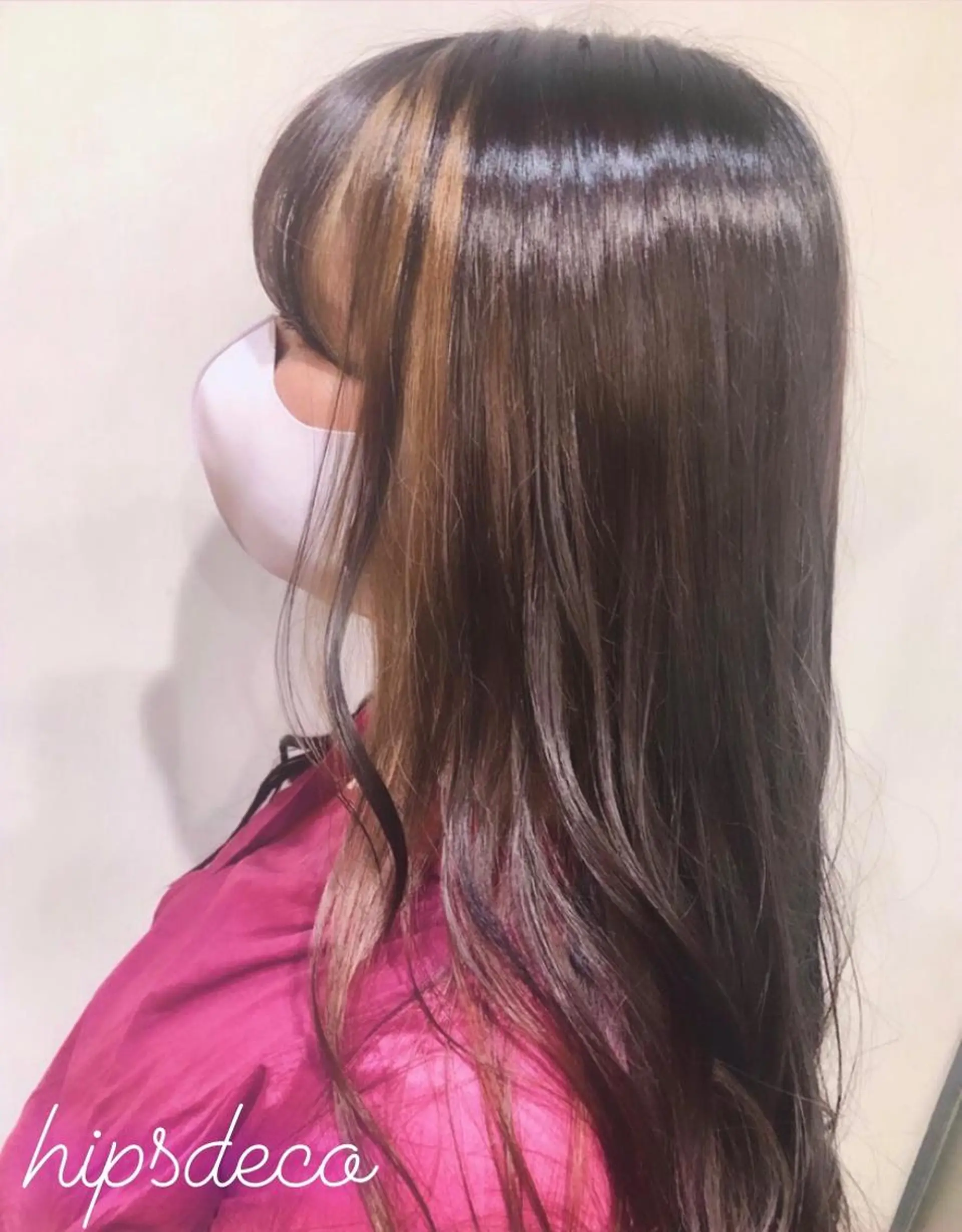 ロング カラー ブリーチ ハイライトカラー ハイライト 韓国ヘア ♡tomimaのヘアスタイル