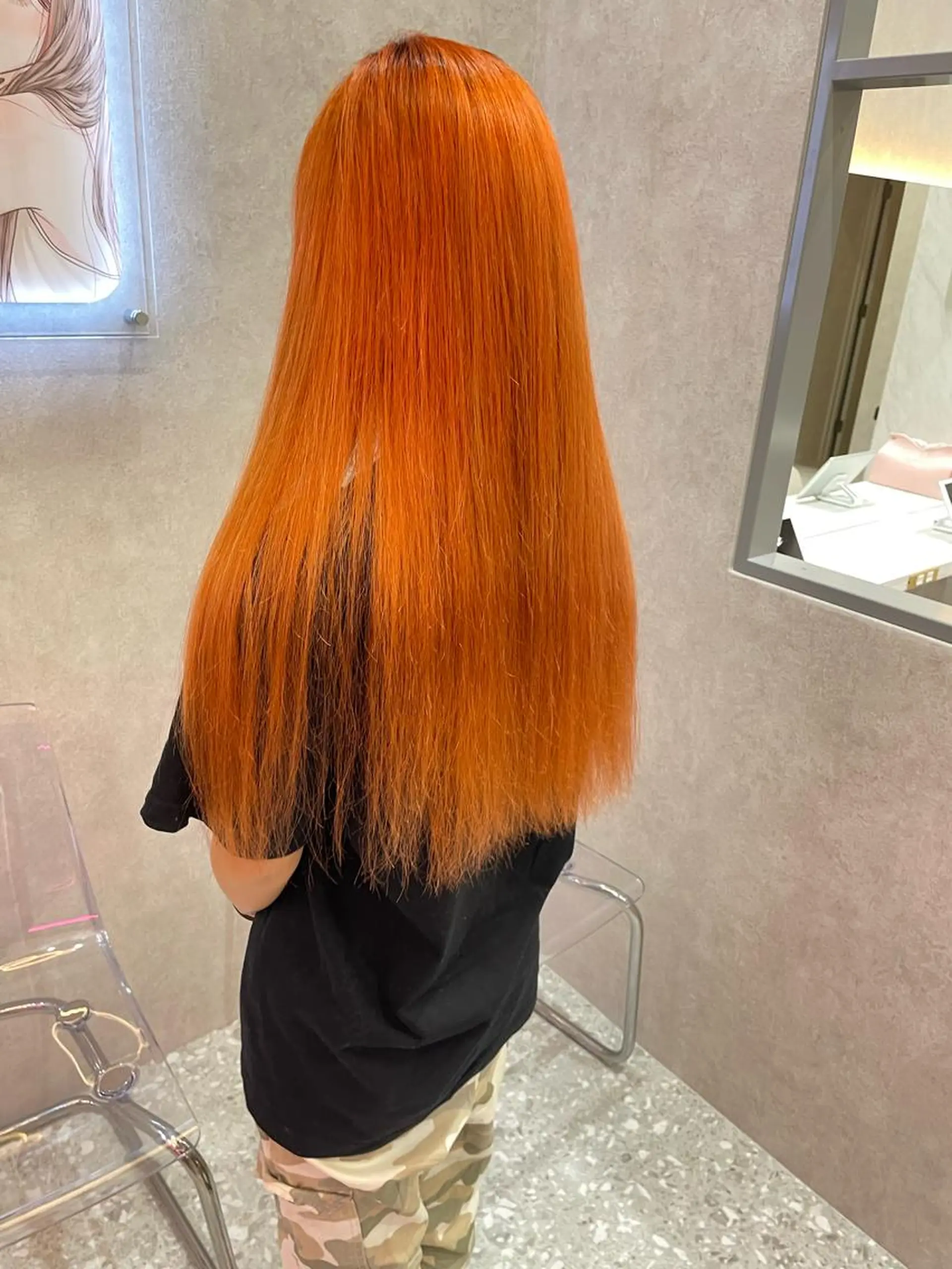 ロング ヘアカラー rina／ベージュ ワンホン/韓国ヘアのヘアスタイル