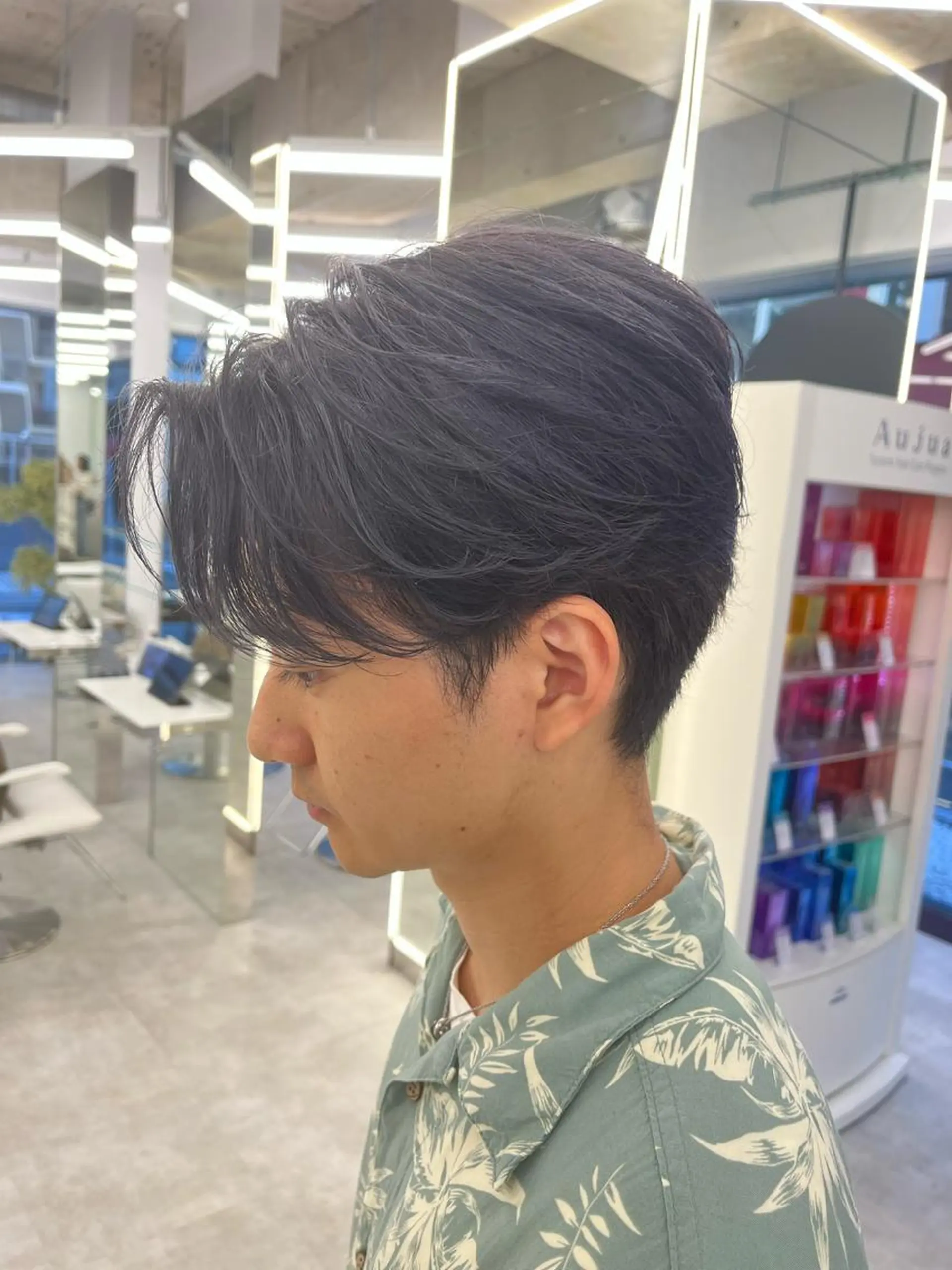 カラー シルバー 森龍馬 メンズ専門美容師のヘアスタイル