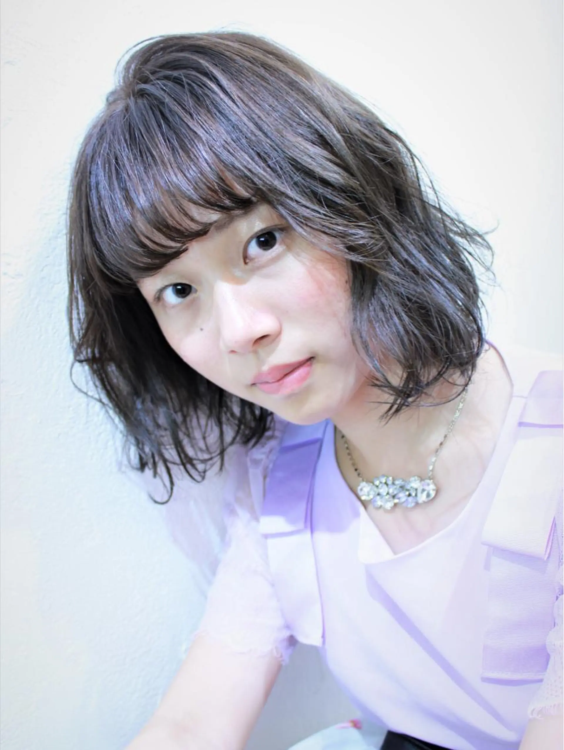 ショート 切りっぱなしボブ ボブ 所渉/韓国レイヤー /ウルフカットのヘアスタイル