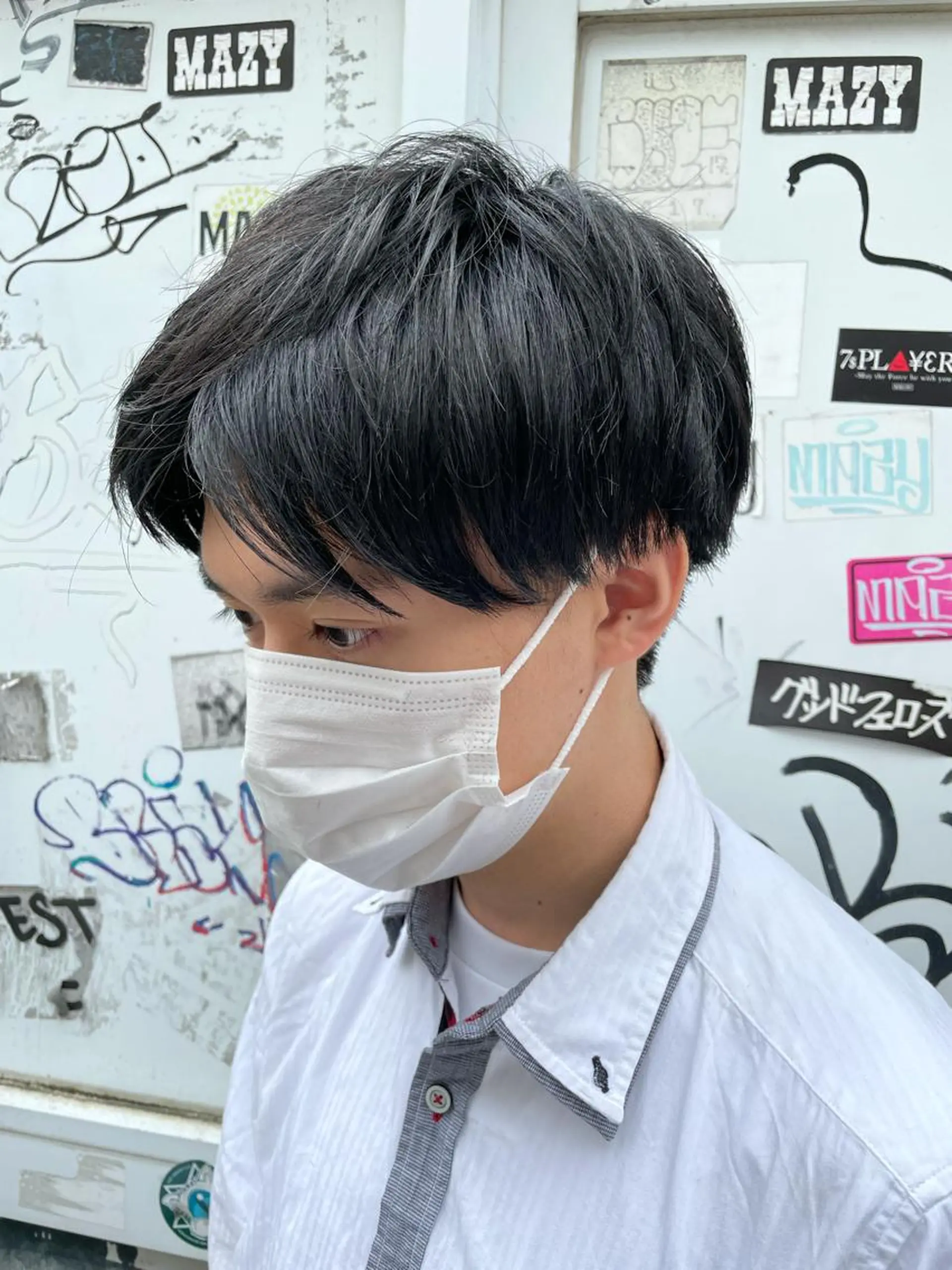 ショート メンズ アップバング センターパート 【東北メンズヘア1 位受賞🥇】本間祐太のヘアスタイル