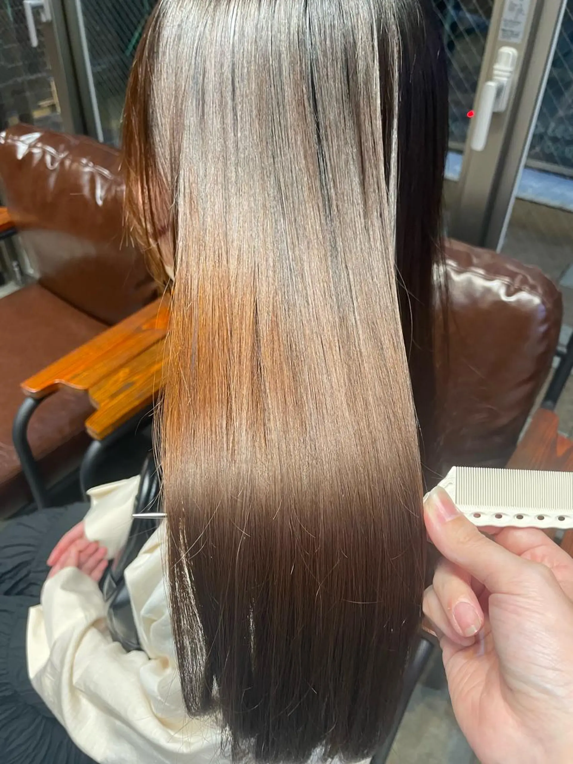 ロング パーマ 韓国レイヤー/髪質 改善/縮毛🤍吉田のヘアスタイル