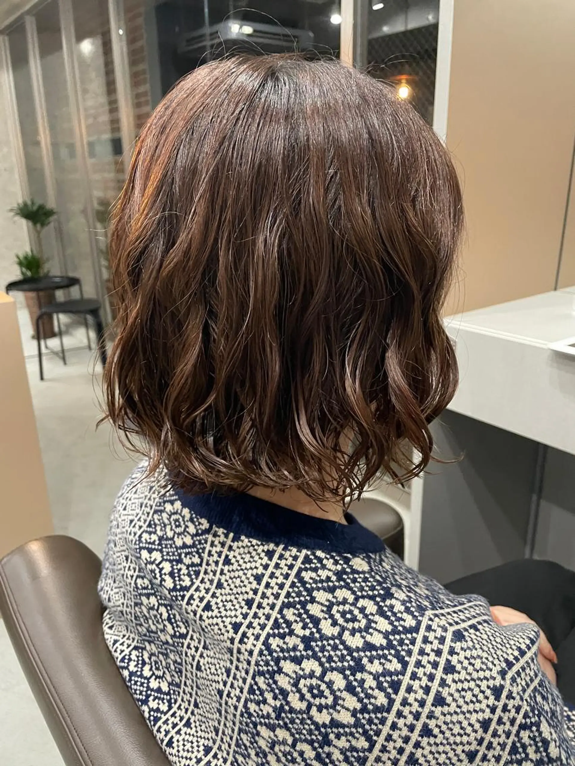 ミディアム カラー パーマ 吉田一輝 外国人パーマのヘアスタイル