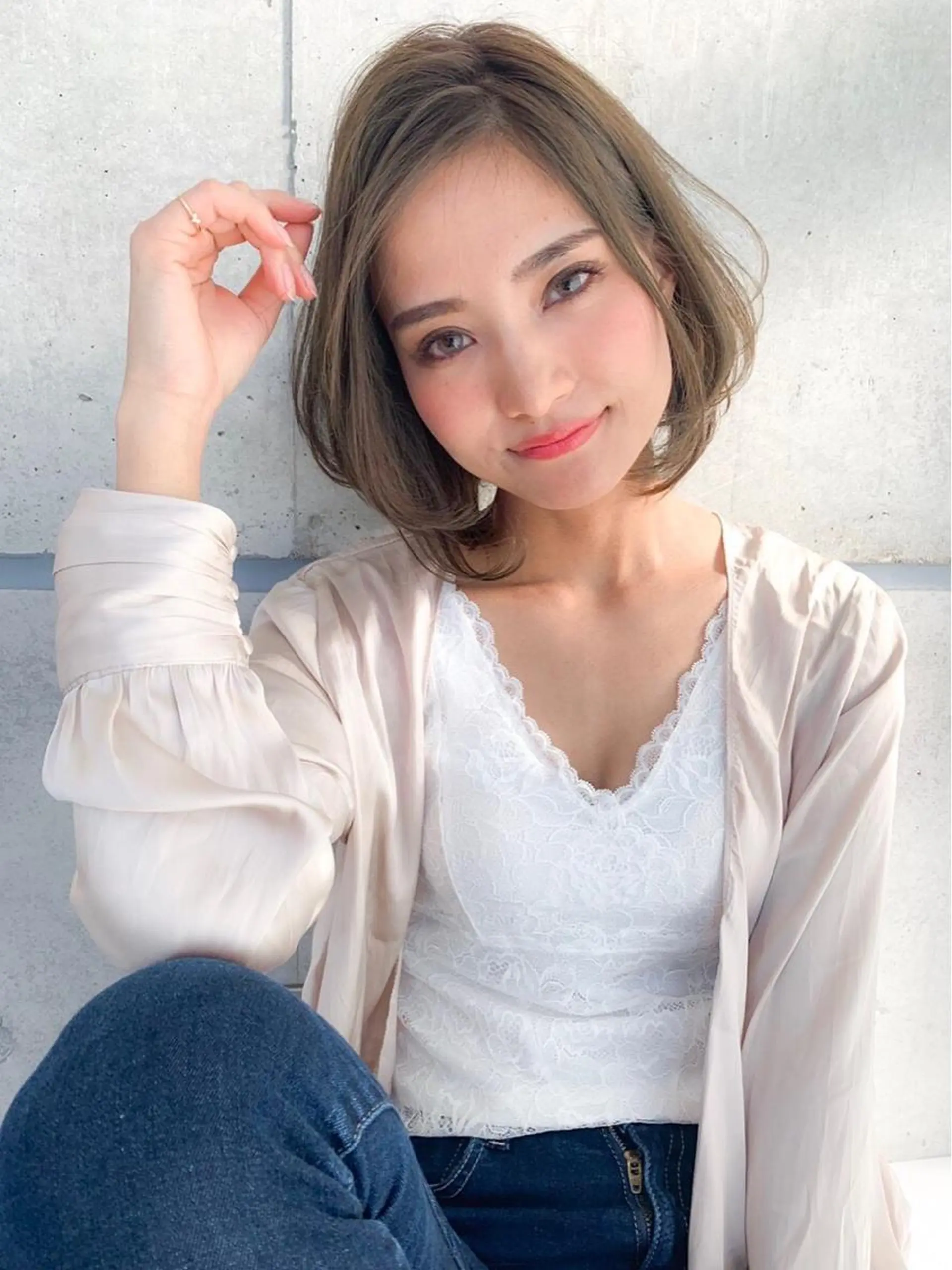 ミディアム カラー ヘアアレンジ ヘアカラー トリートメント ヘッドスパ ヘアセット 🏹横浜WILL official🏹のヘアスタイル