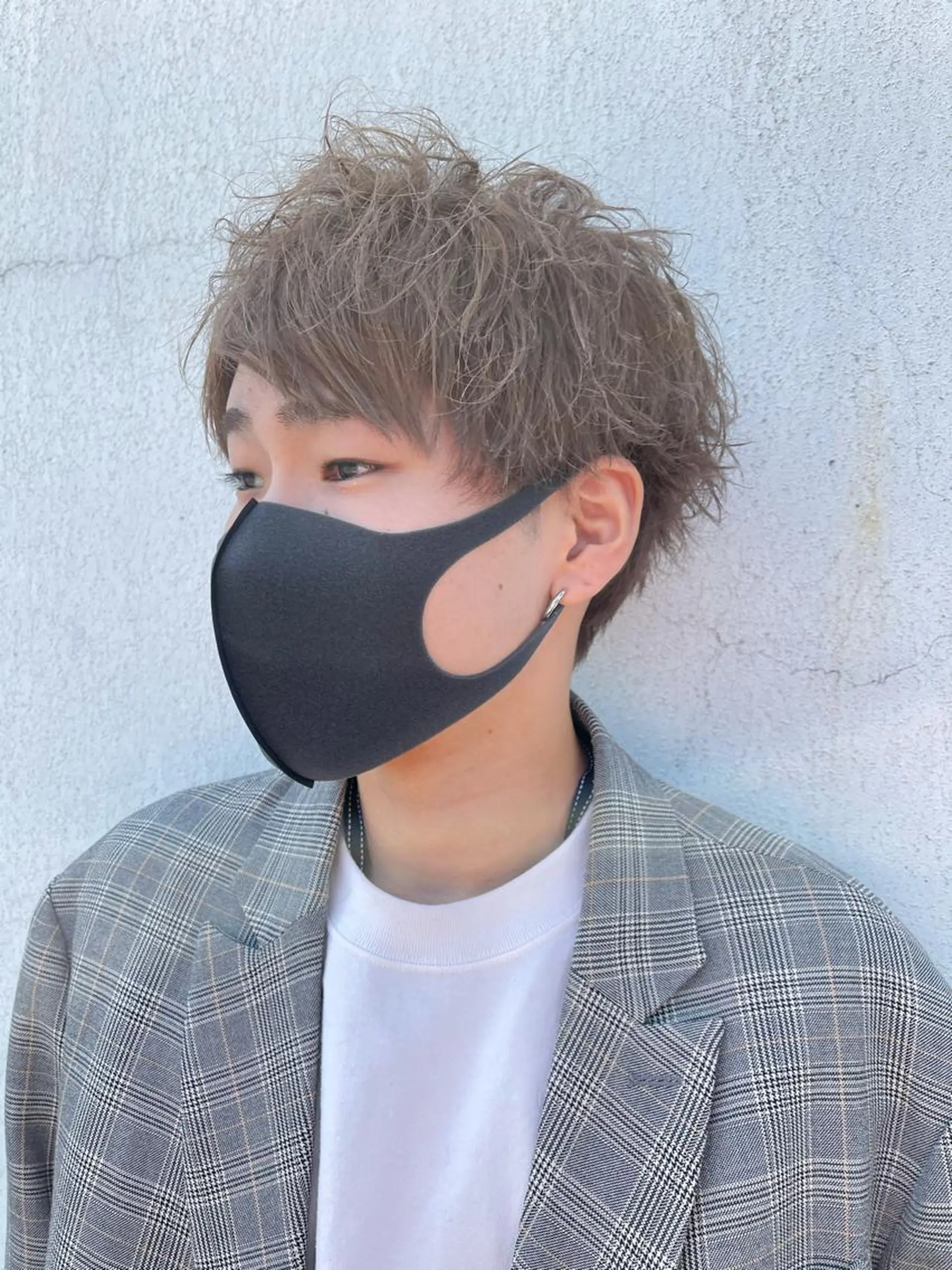 ショート カラー メンズ グレージュ ミルクティーグレージュ カット ヘアカラー メンズスタイル /メンズパーマ/須藤のヘアスタイル