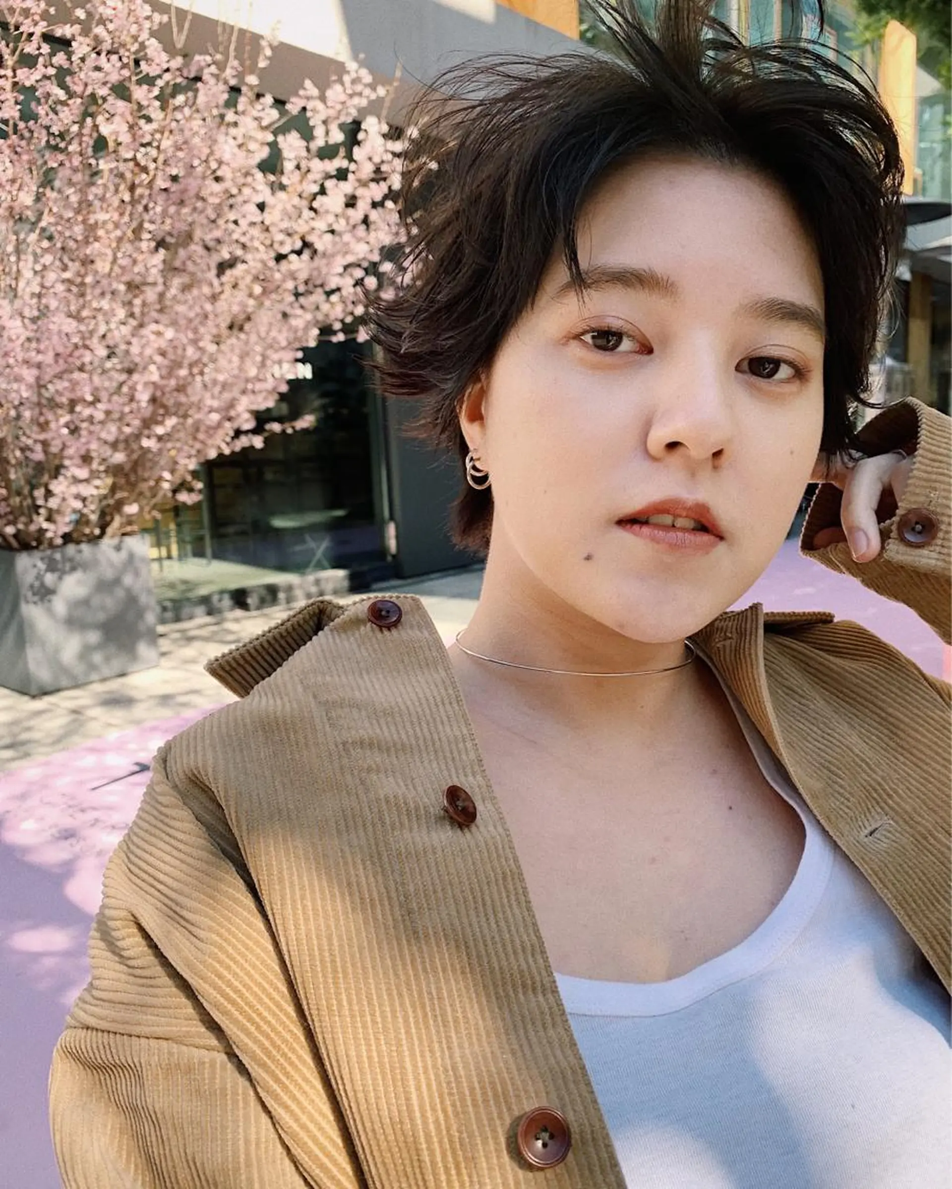 ショート カラー パーマ ヘアアレンジ ハンサムショート ショートヘア 小顔カット カット ヘアセット GOTODAY SHAiRE   SALON　青山所属・松田 亮葉のヘアスタイル