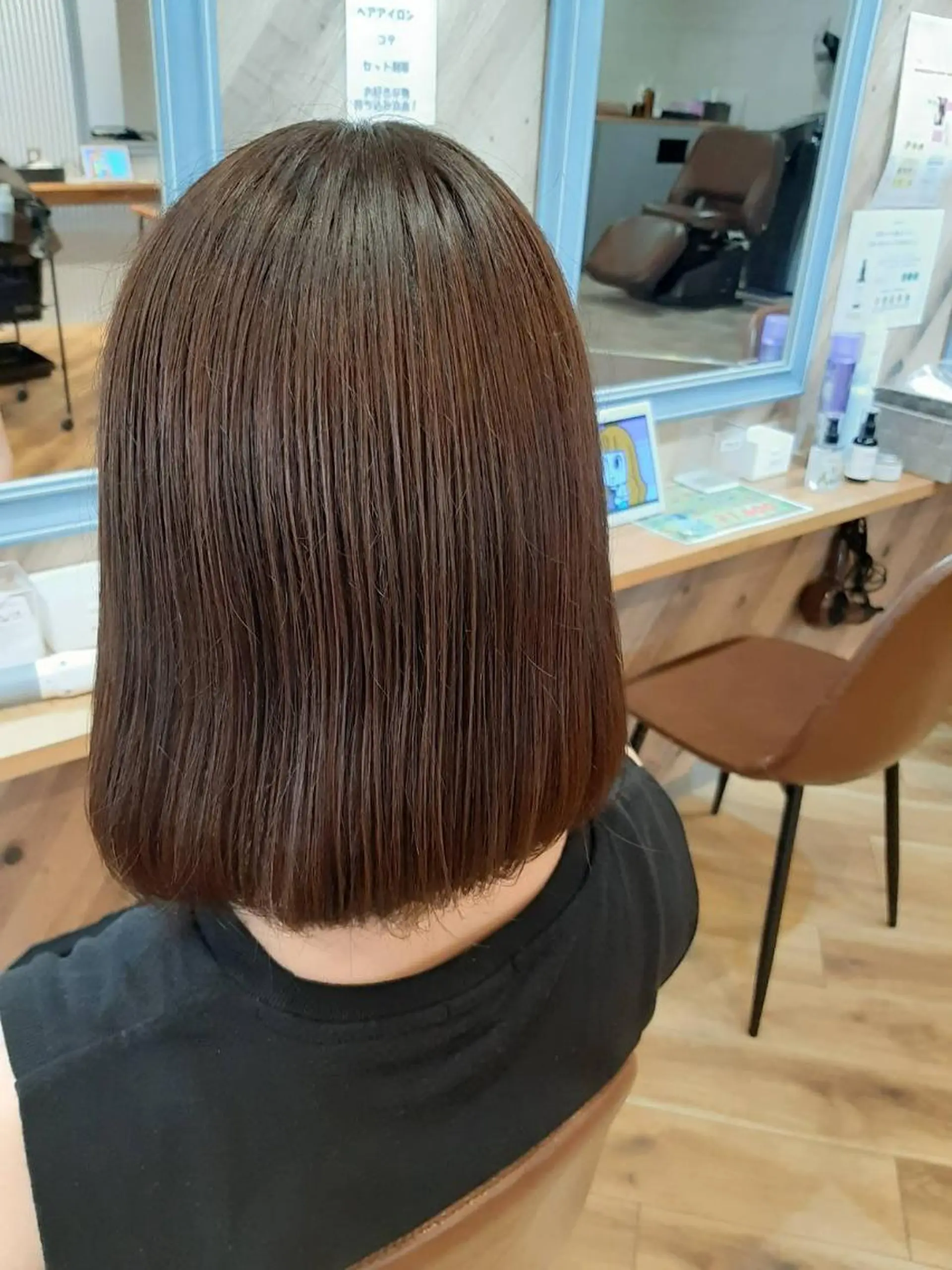 ミディアム カラー オーガニックカラー 髪質改善 トリートメント 髪質改善カラーズ カフェプラスのヘアスタイル