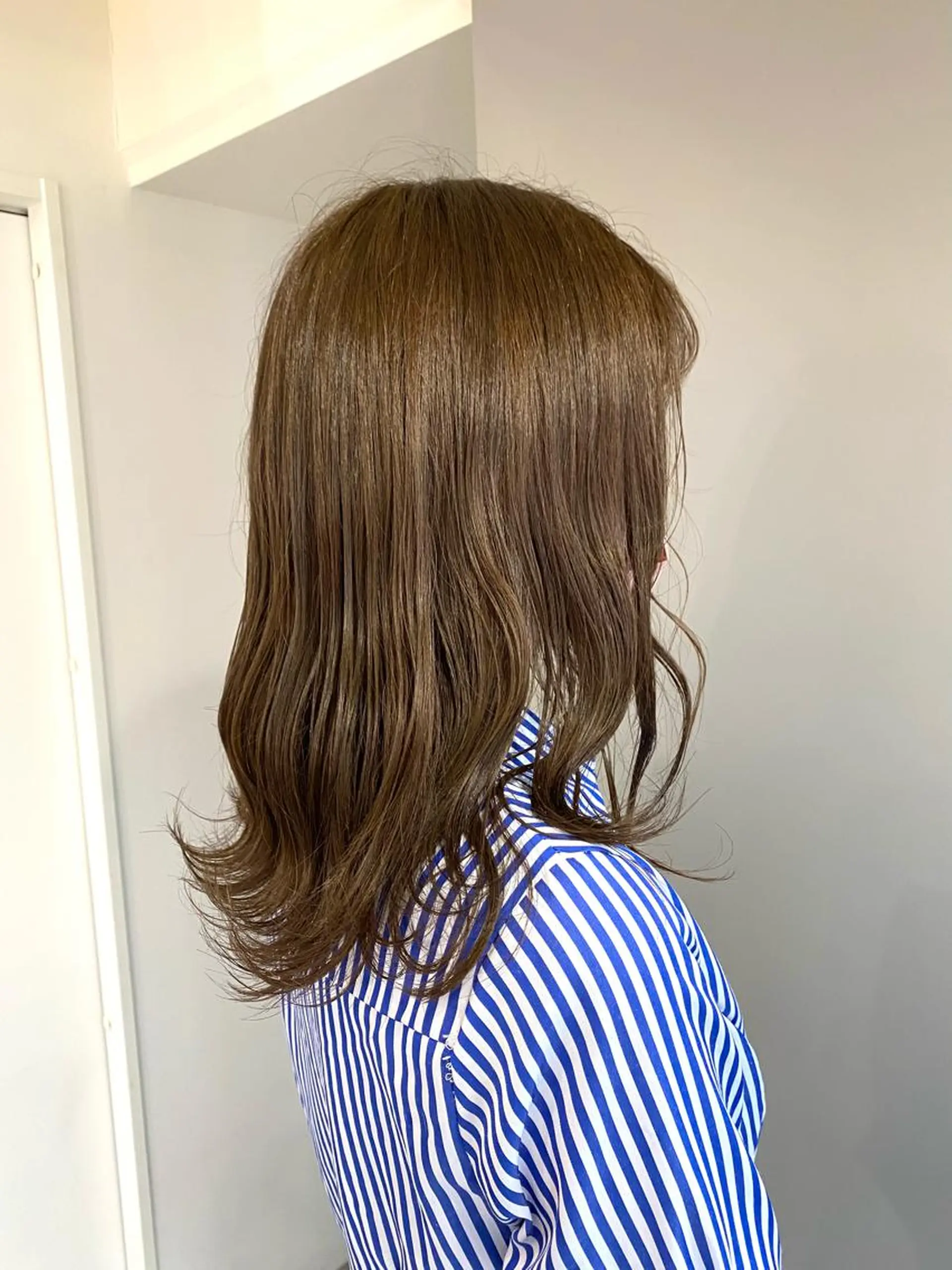 ミディアム カラー ヘアアレンジ ベージュカラー ヘアカラー ボブ /ニュアンス/ satomi🧸💖のヘアスタイル