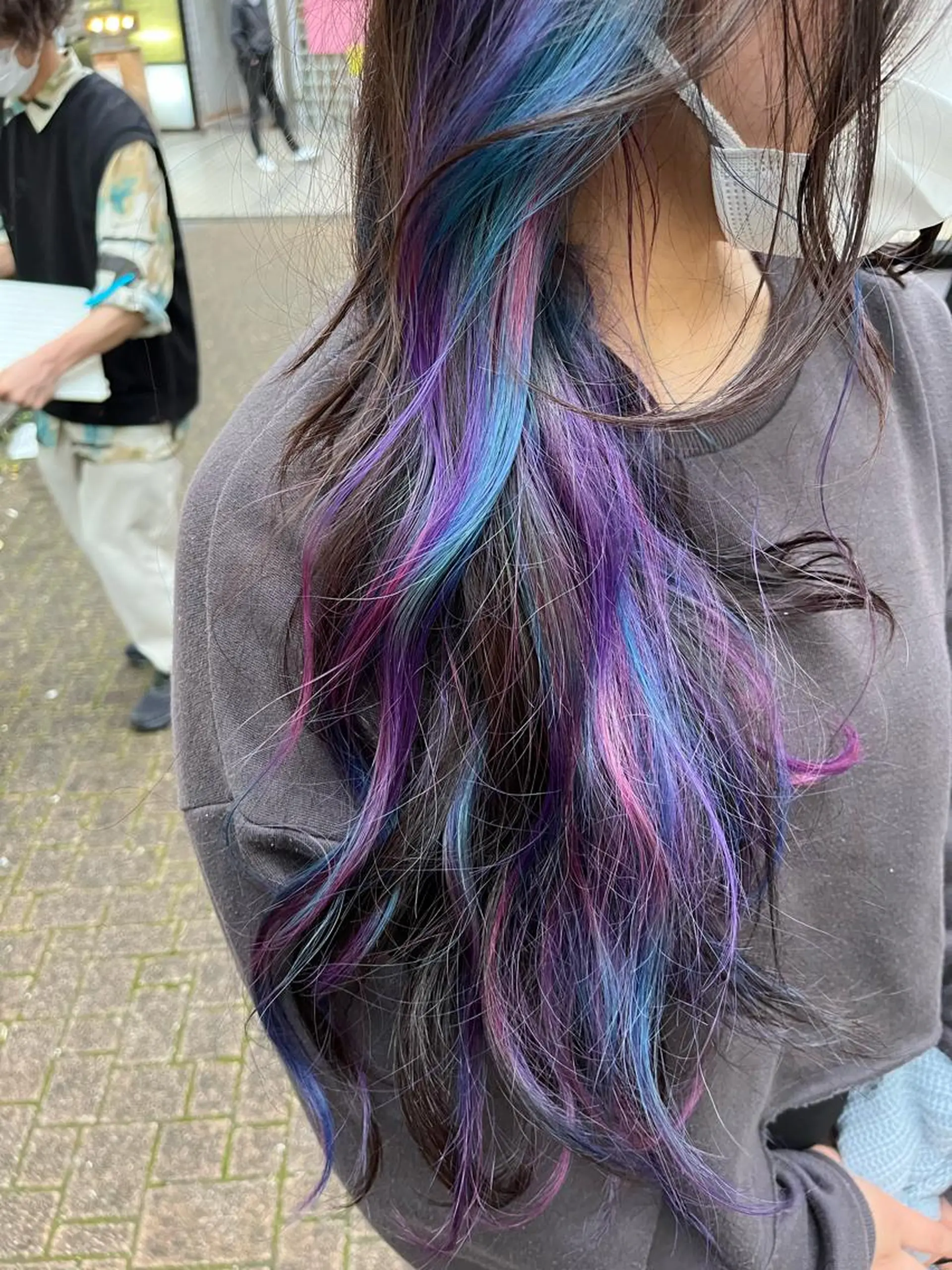 ロング カラー ショートボブ アッシュ バレイヤージュ ミストバング ベージュカラー カット ヘアカラー トリートメント 原宿サロン代表 デザインカラー伊藤卓のヘアスタイル