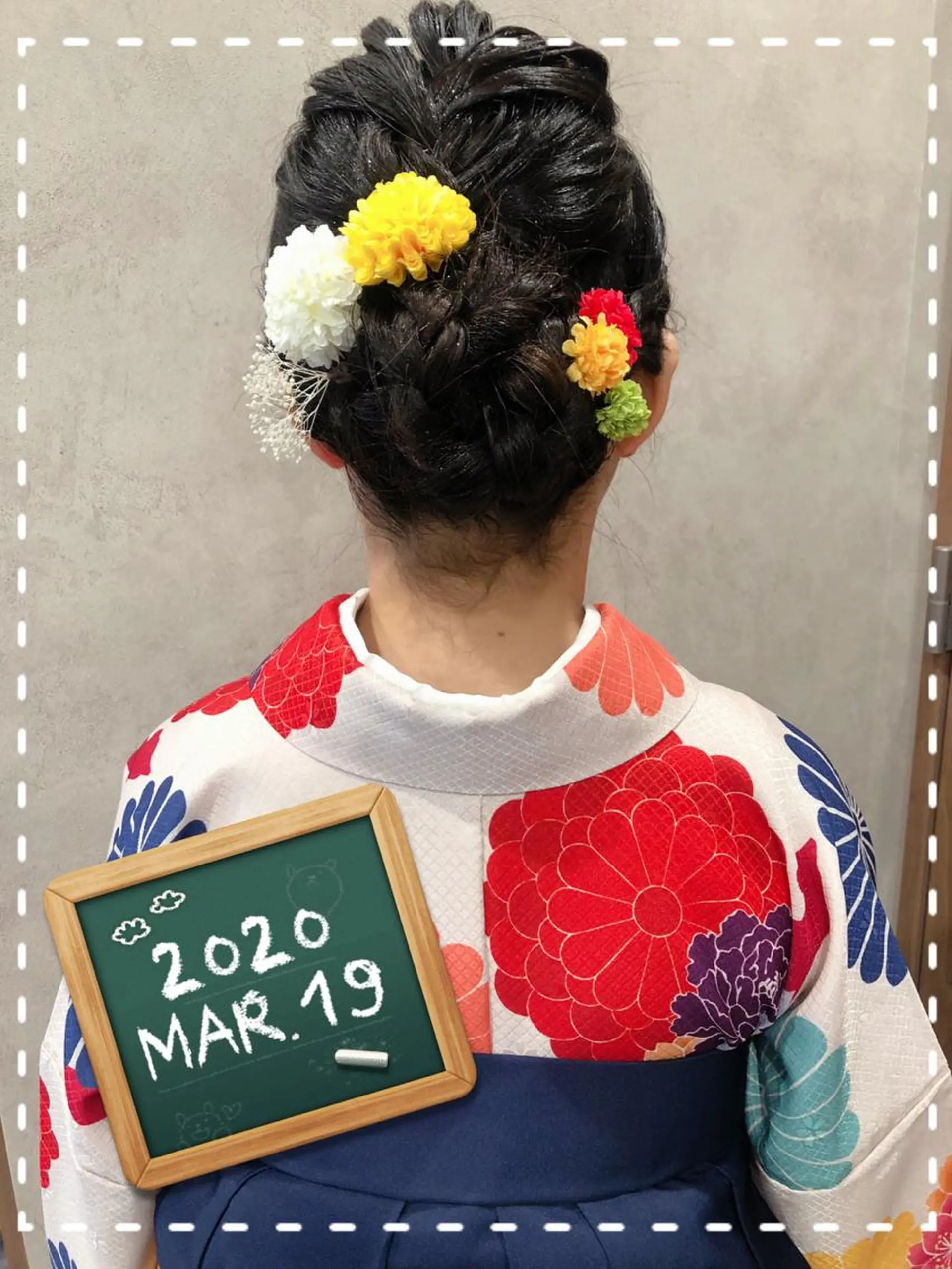 ヘアアレンジ 成人式 着物ヘア 卒業式のヘアスタイル 野咲き 美容室のマツエク・マツパデザイン