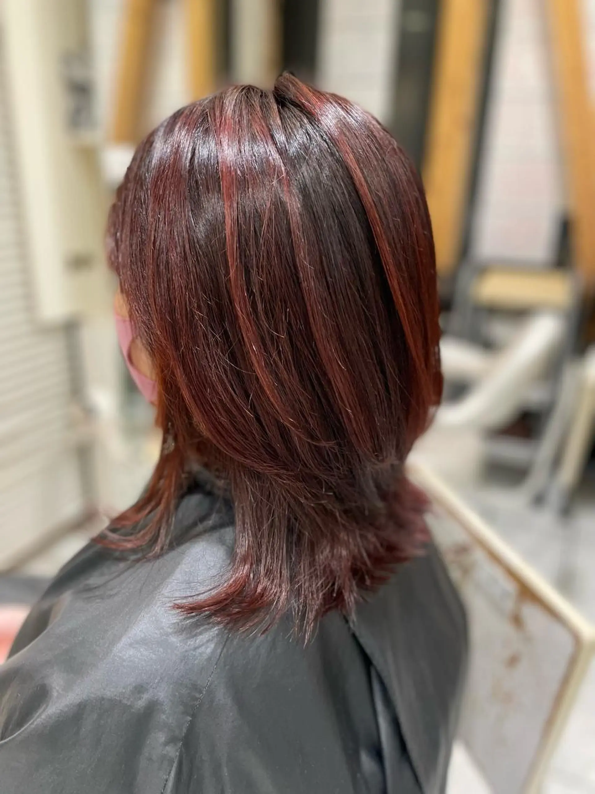 ミディアム カラー レッドカラー AGU hair vigor 三条店所属・AGU 三条店 林　雄のヘアスタイル