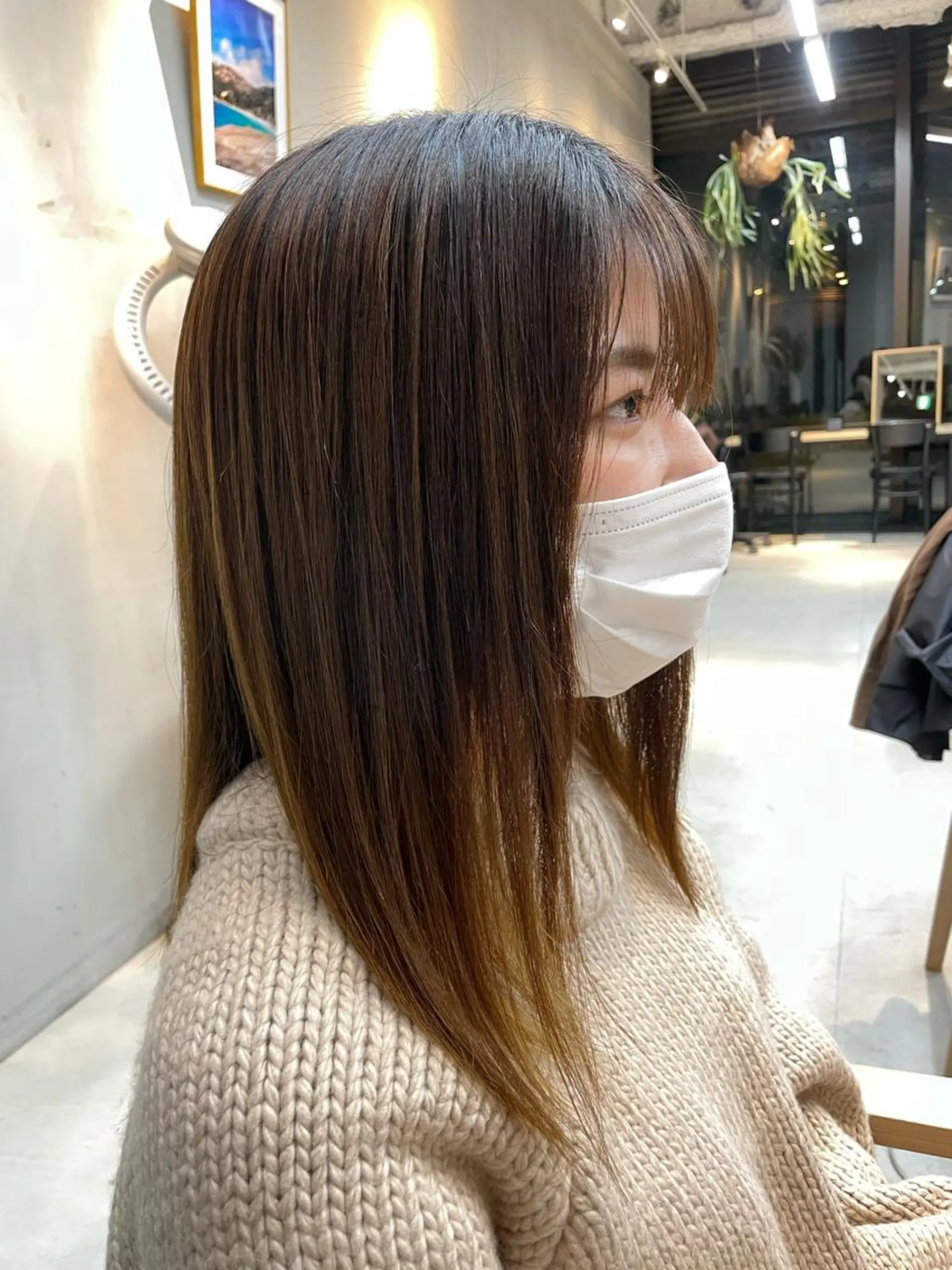 セミロング 縮毛矯正 mee.表参道所属・ボブ/ショート /パーマ/shinのヘアスタイル