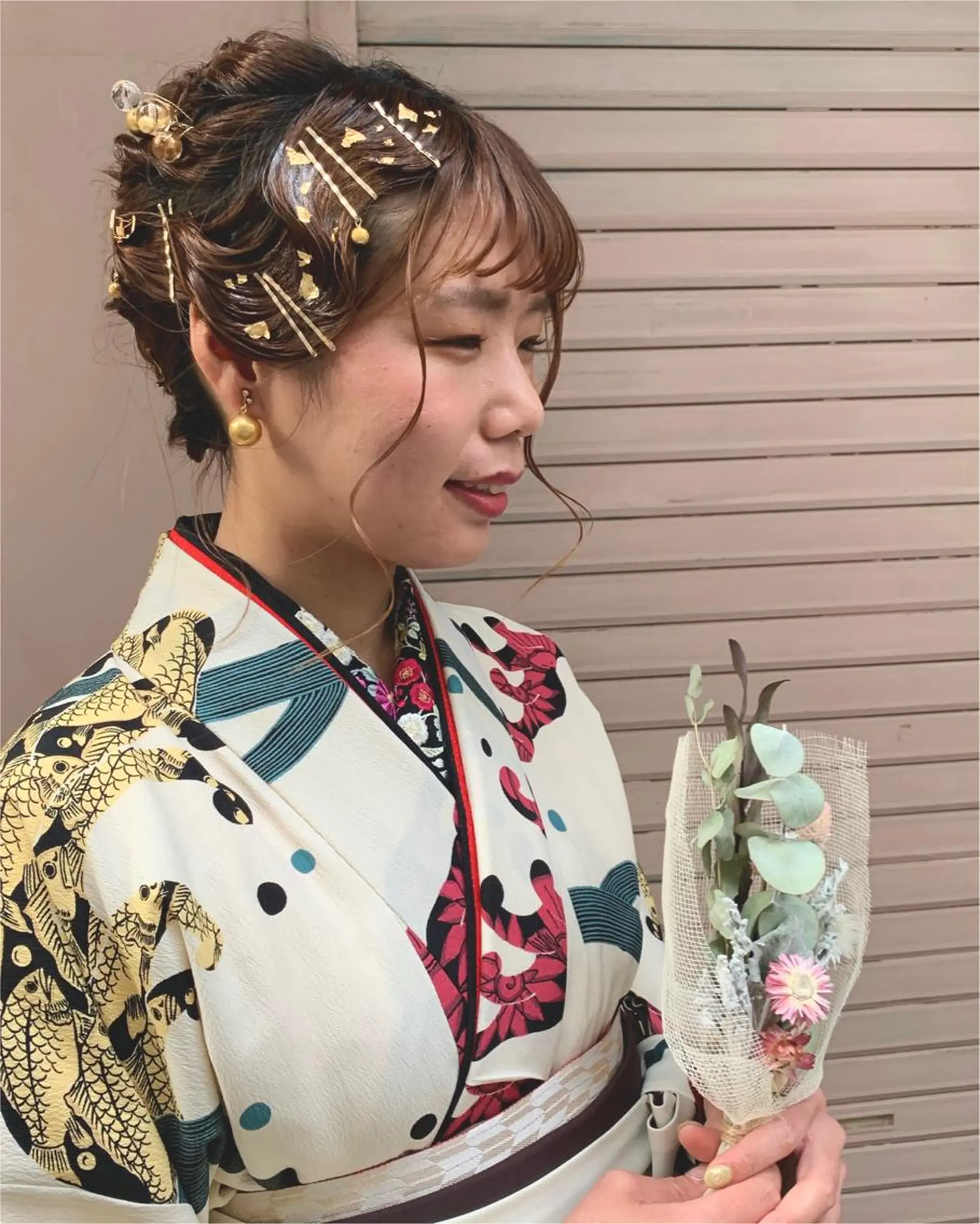 ヘアアレンジ 成人式 卒業式のヘアスタイル ツチダ カホのヘアスタイル