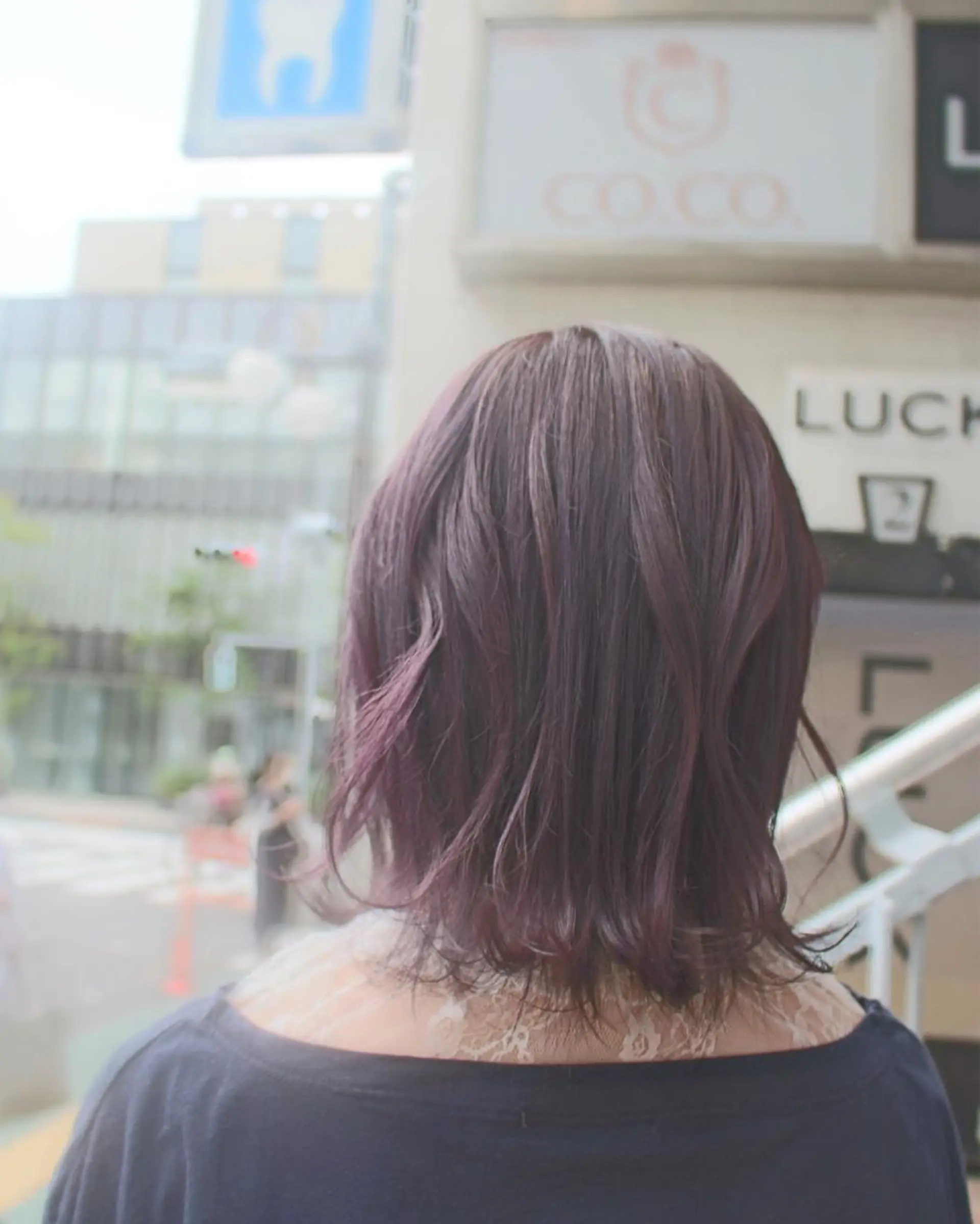 ミディアム パープルカラー トリートメント MYA 🤍kanaのヘアスタイル