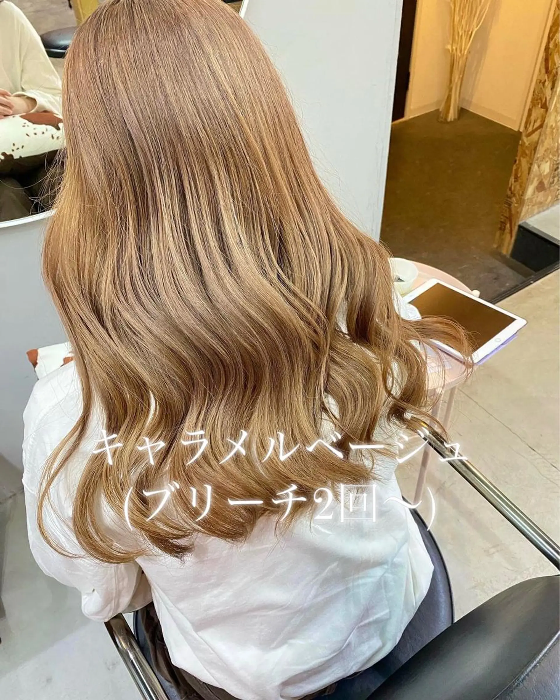 ロング カラー パーマ ヘアアレンジ メンズ キッズ ネイル マツエク・マツパ アイブロウ chapter問屋町 💘小室明華のヘアスタイル