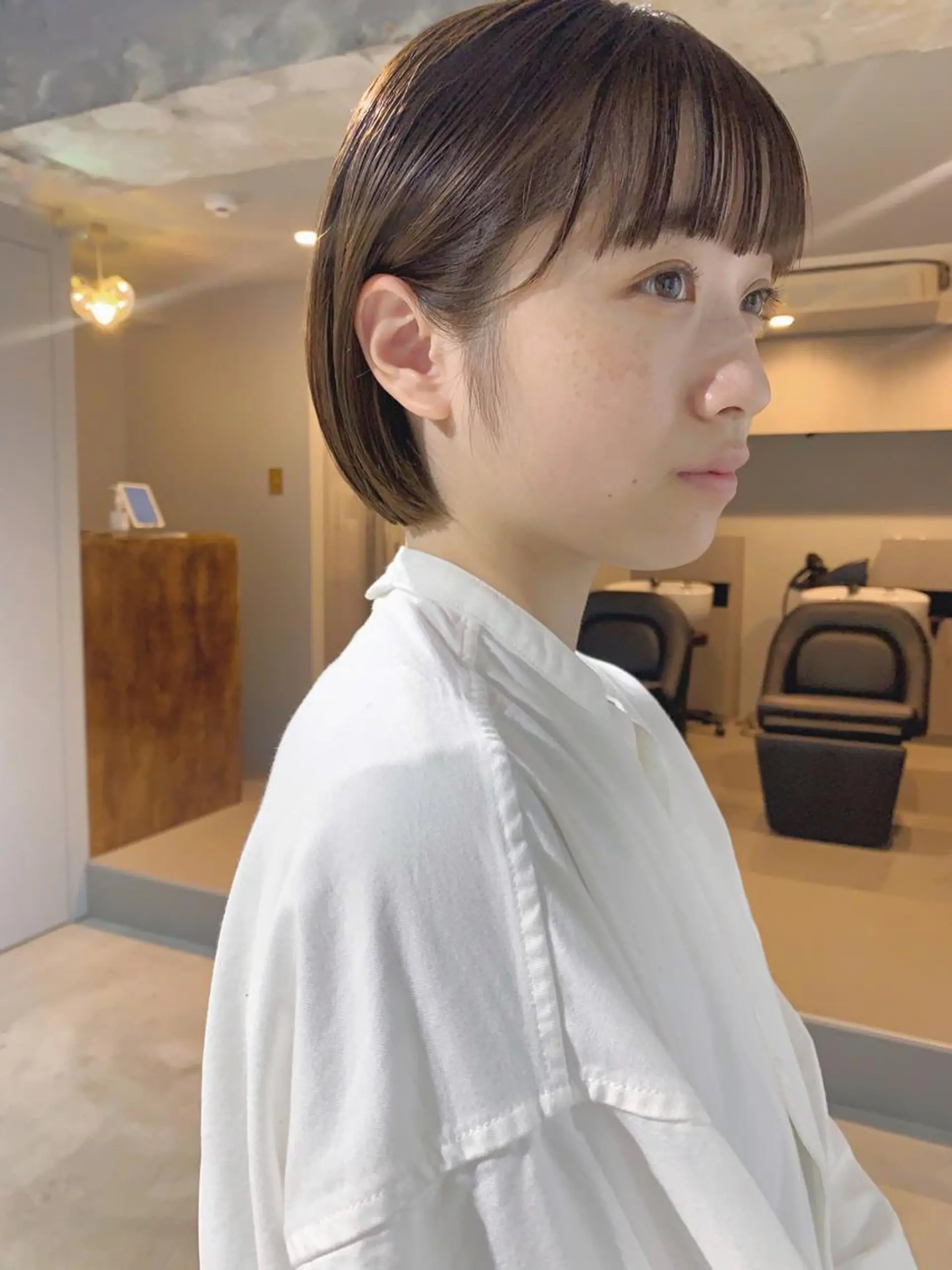 ショート カラー ボブパーマコテ巻き風 パーマNo1深江秀平のヘアスタイル