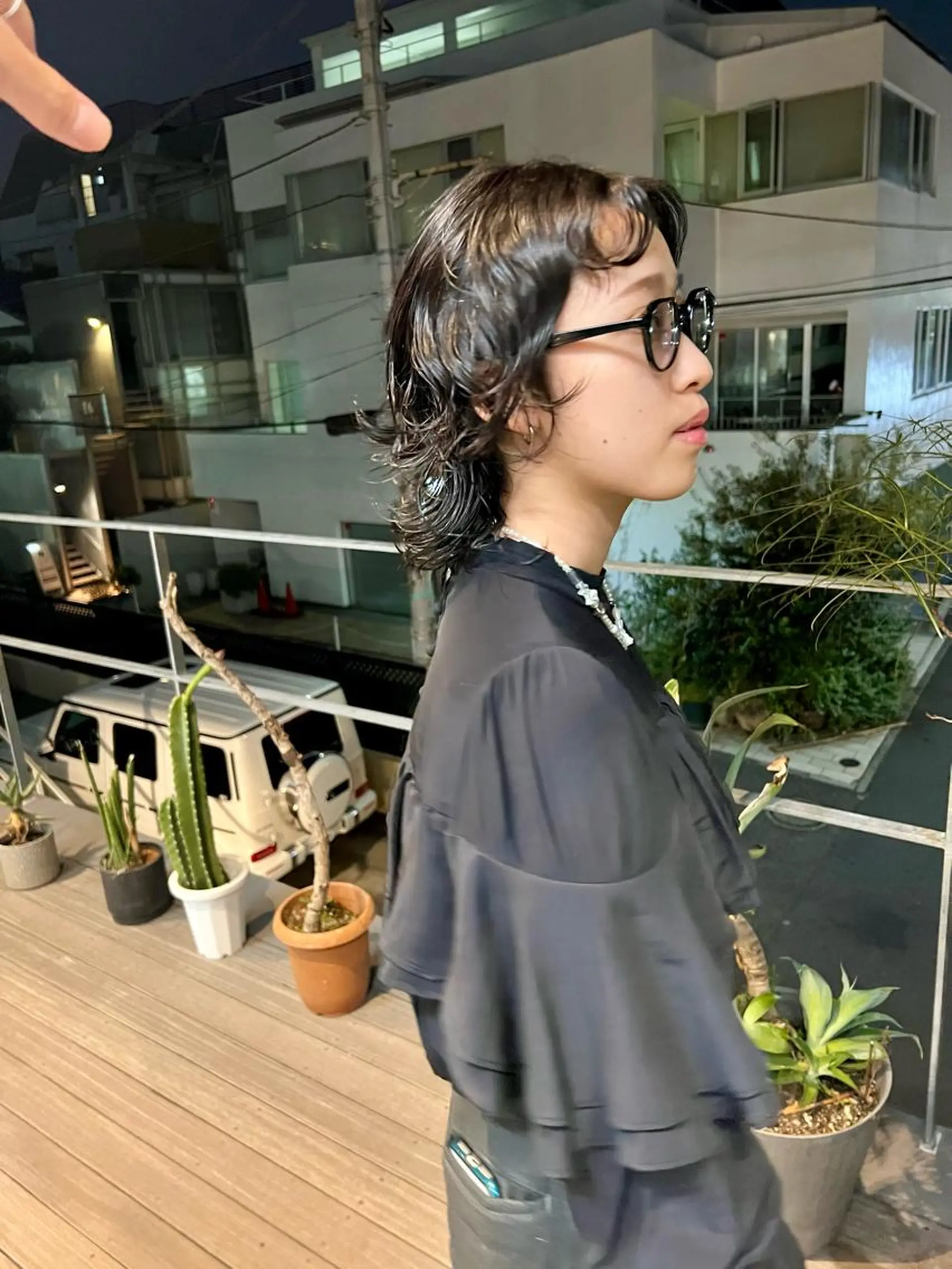 ミディアム パーマ ミディアムパーマ レイヤーカット カット パーマ sakoda shunkiのヘアスタイル