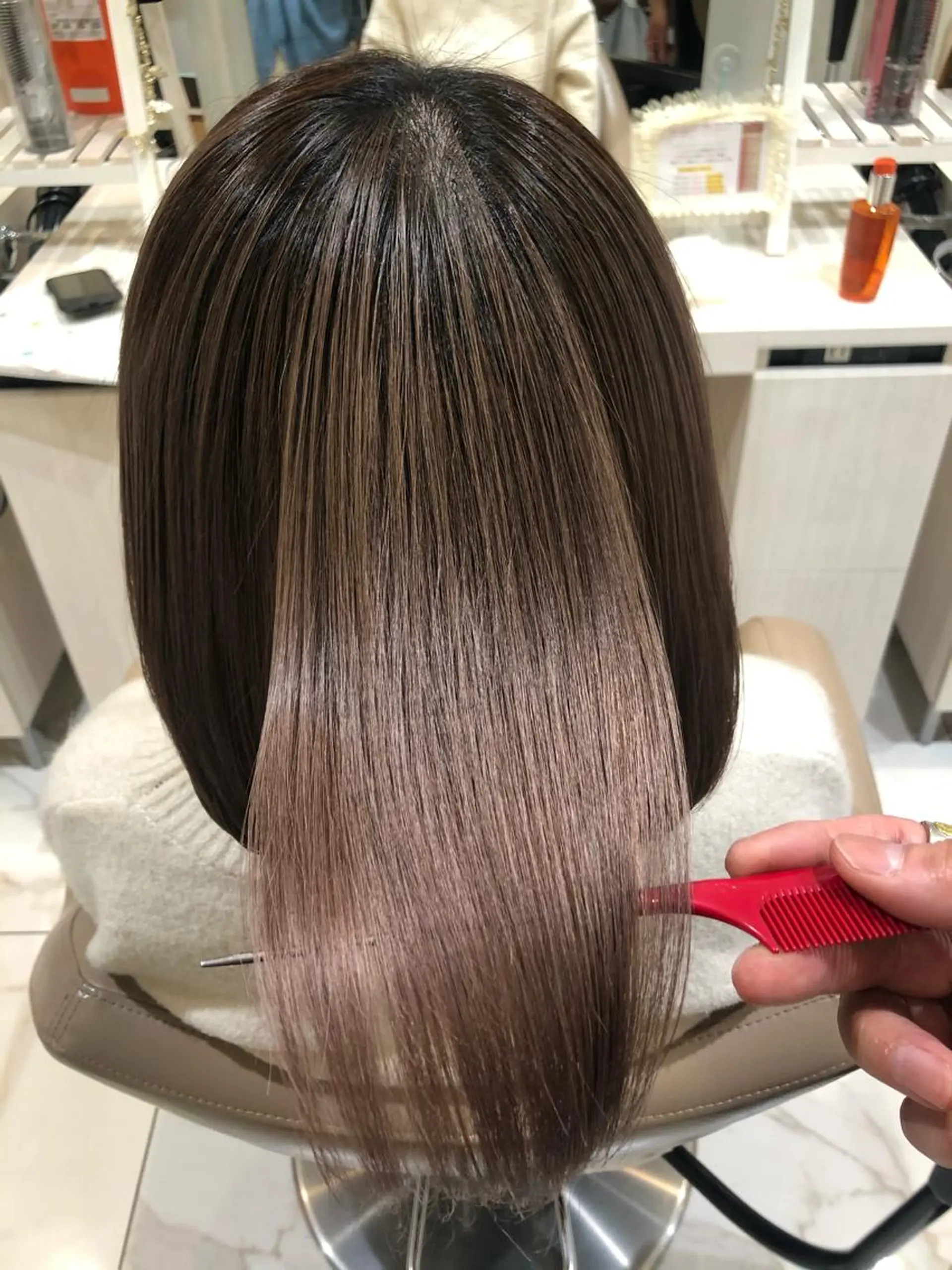 ミディアム 髪質改善 トリートメント 三箇島 陽香のヘアスタイル