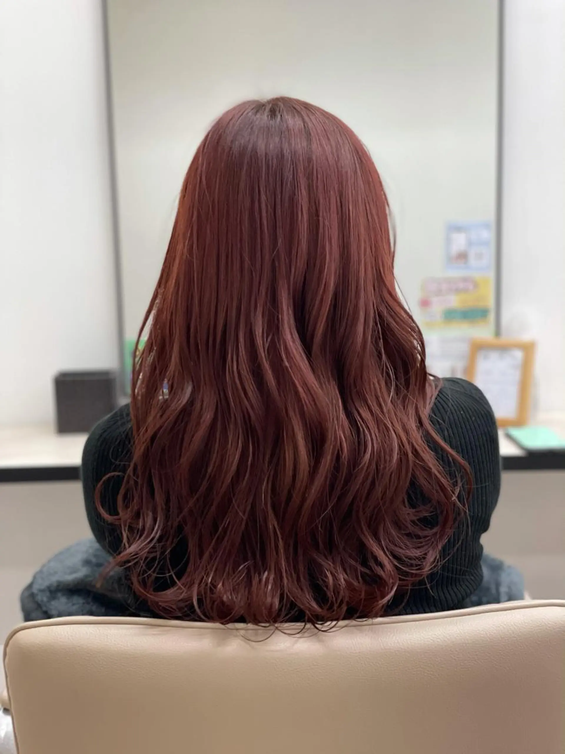 セミロング カラー パーマ ブリーチ ブラウンカラー ブリーチなしカラー レッドカラー レッドブラウン カット ヘアカラー トリートメント ヘアセット 栄/久屋大通り/韓国 /透明感/横山🩵のヘアスタイル