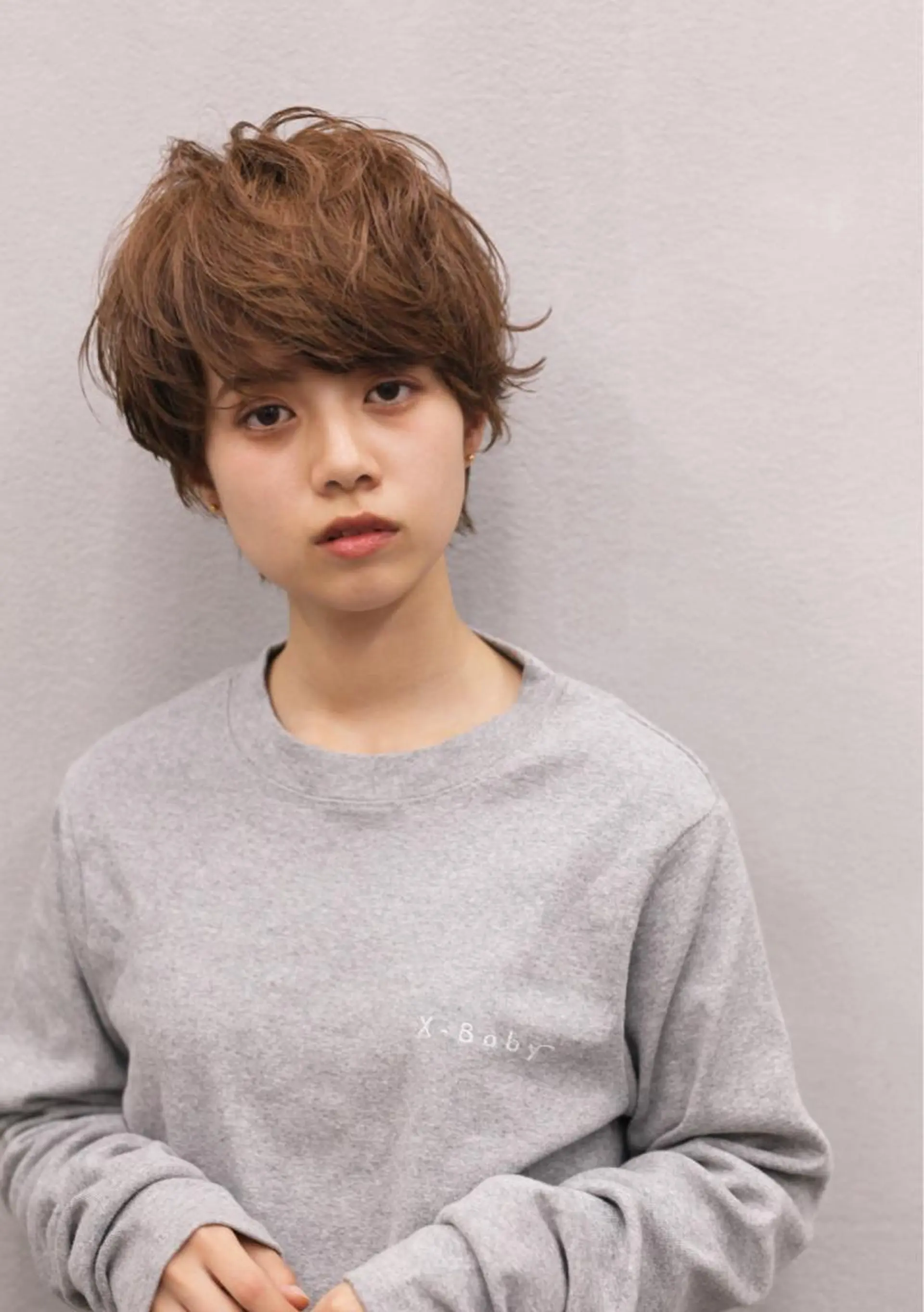 ショート カラー ショートヘア 外ハネヘア カット ヘアカラー ボブ/ショート/ 白髪染め/メンズ葛西のヘアスタイル