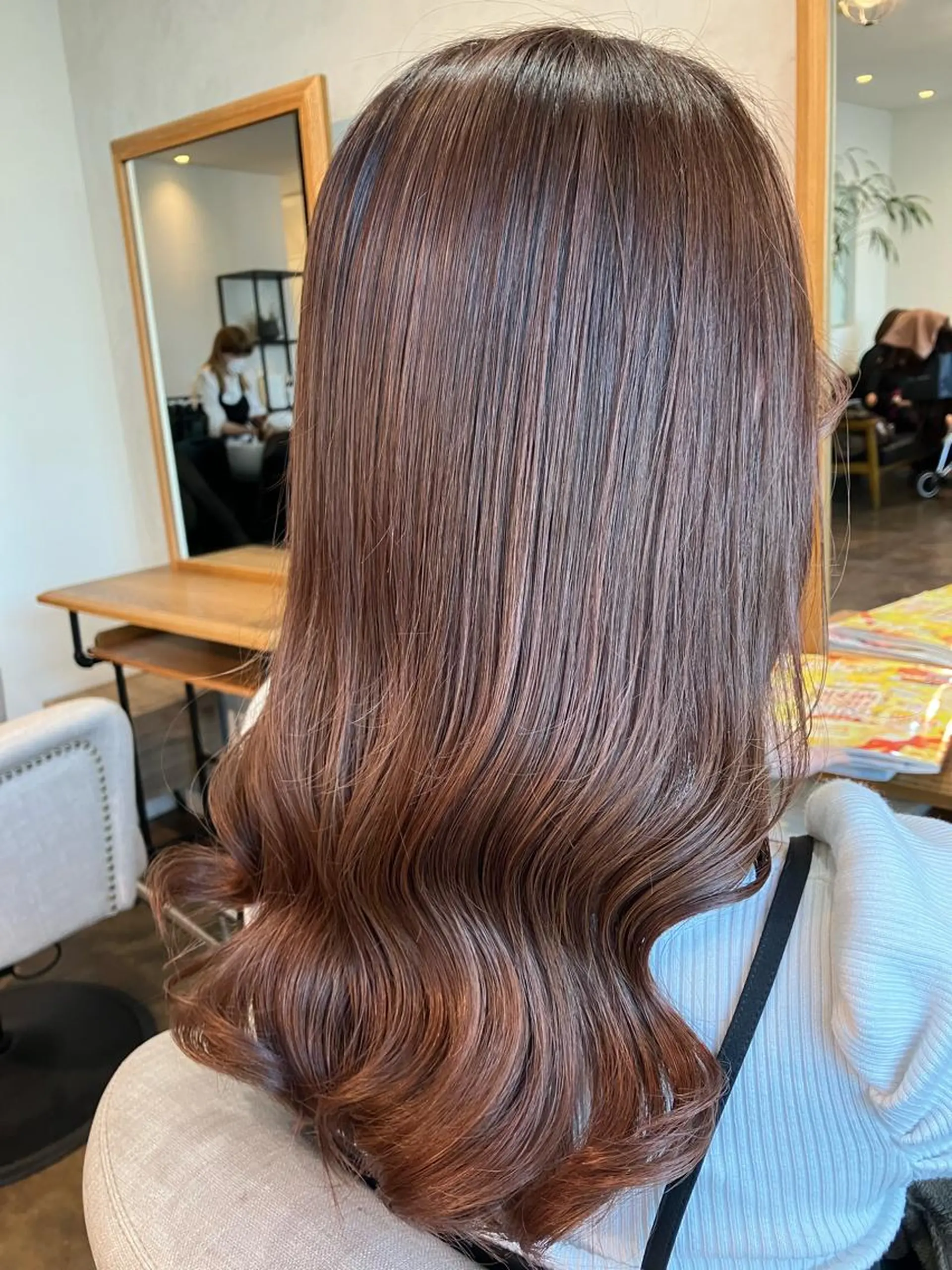 ロング カラー イルミナカラー ピンクカラー Hair&Make Nahoのマツエク・マツパデザイン