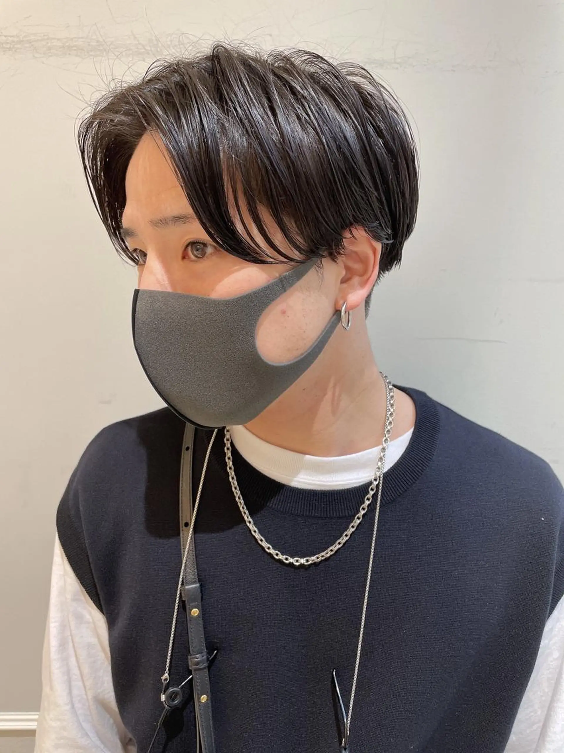 パーマ メンズ センターパート メンズパーマ 刈り上げ カット パーマ 🦖鶴岡香純🦖 産休中のヘアスタイル