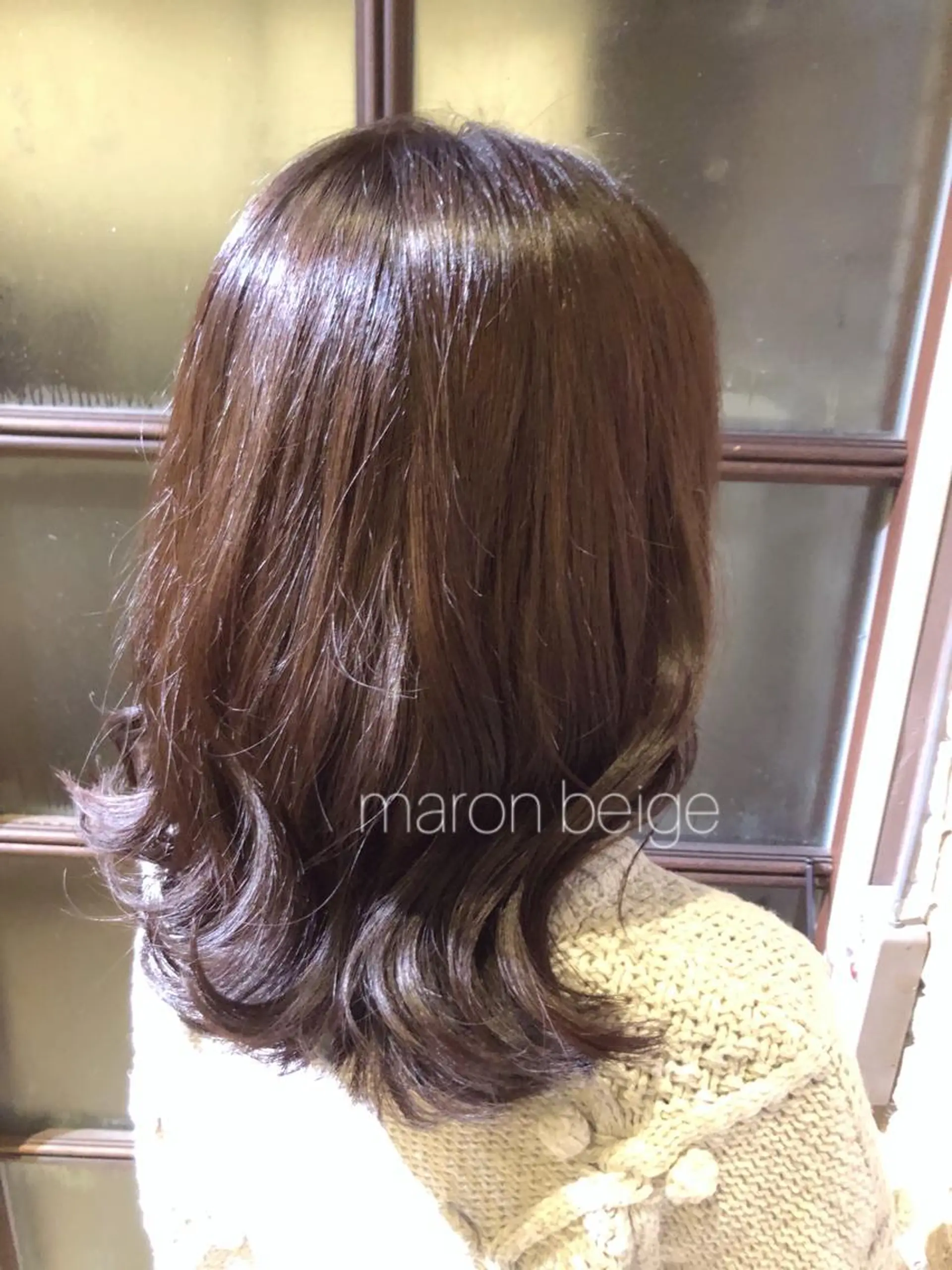 ミディアム ヘアカラー 🧡ミルクティー/ レイヤー🧡ショウナのヘアスタイル