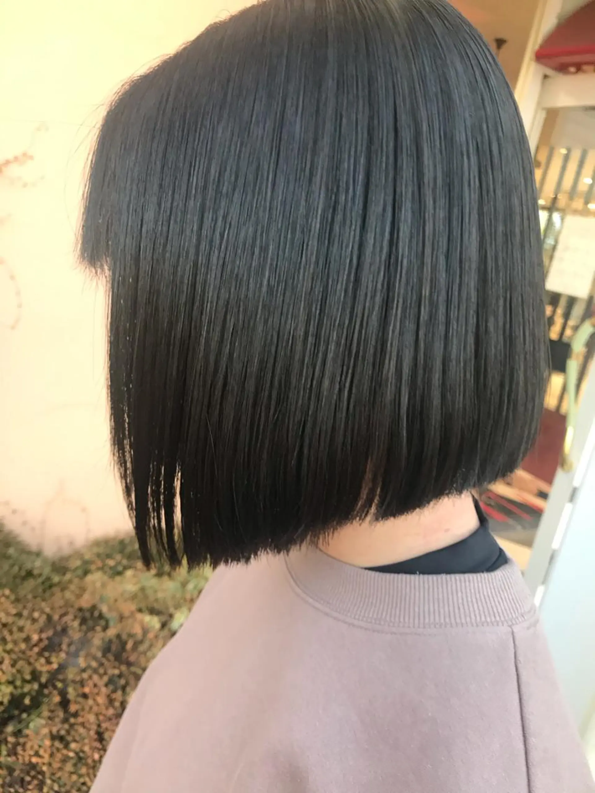 ミディアム 切りっぱなしボブ ボブ 下條 真のヘアスタイル