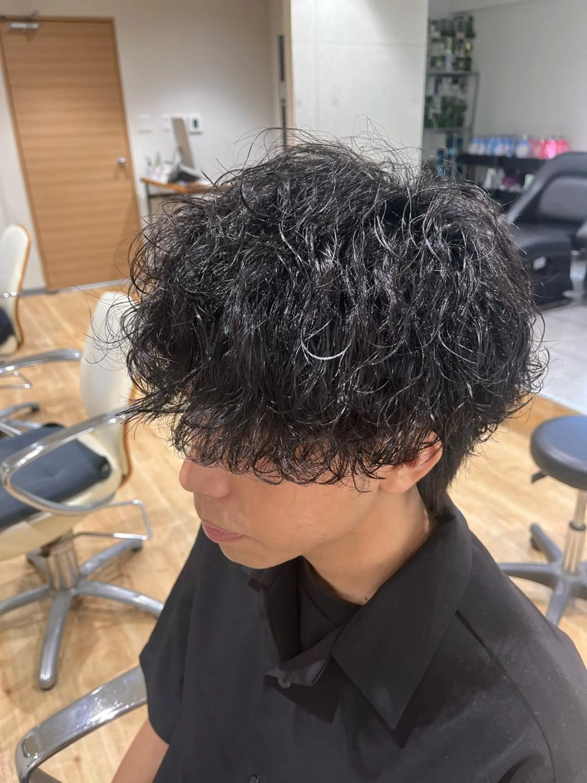ショート カラー メンズ 波巻きパーマ カット パーマ men's salon LiG所属・Men'ssalon LiG／kaitoのヘアスタイル