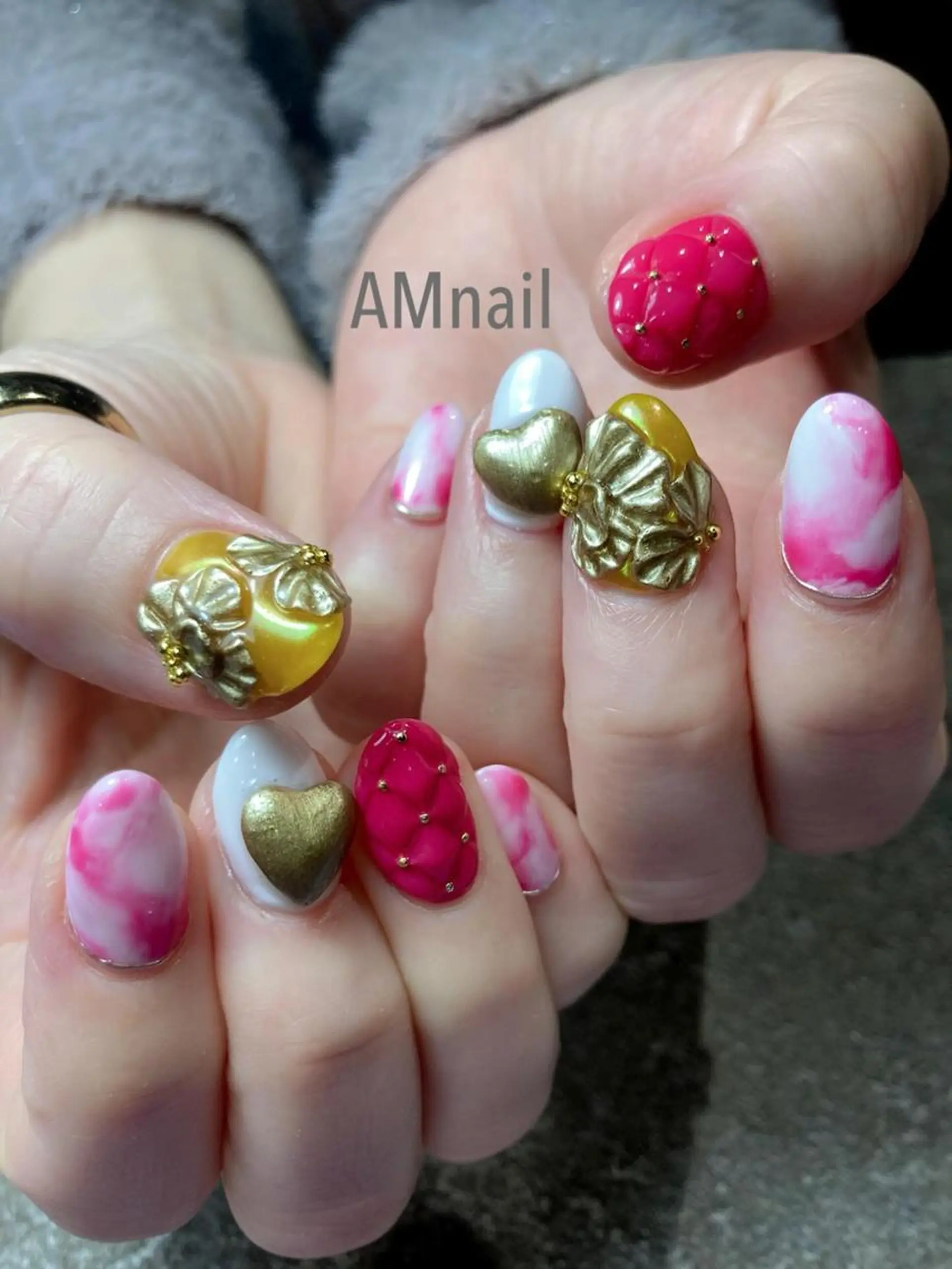 ネイル アートネイル 持ち込み ハンドネイル Am:nail 柏 SUE（スゥ）のネイルデザイン