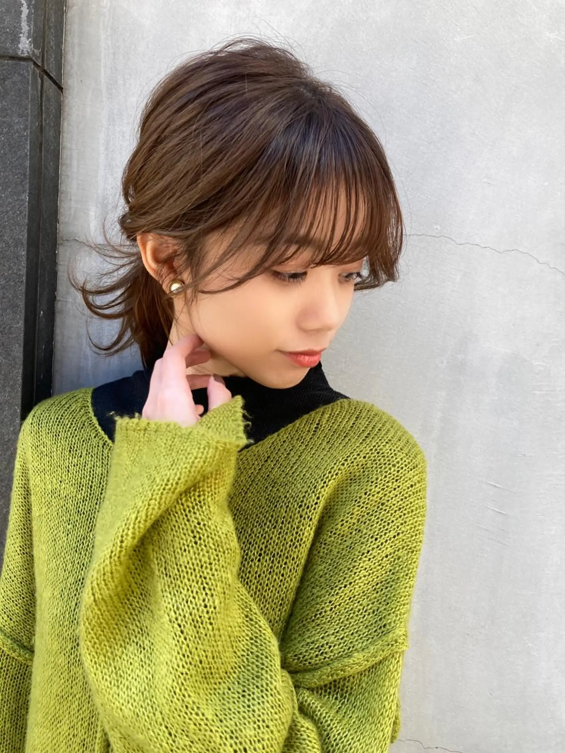 セミロング エギョモリ 顔まわりレイヤー 韓国風ヘア レイヤーカット おくれ毛 Loom .by Sea  ルームバイシー所属・レイヤー/前髪/ 韓国/CHIHIROのヘアスタイル