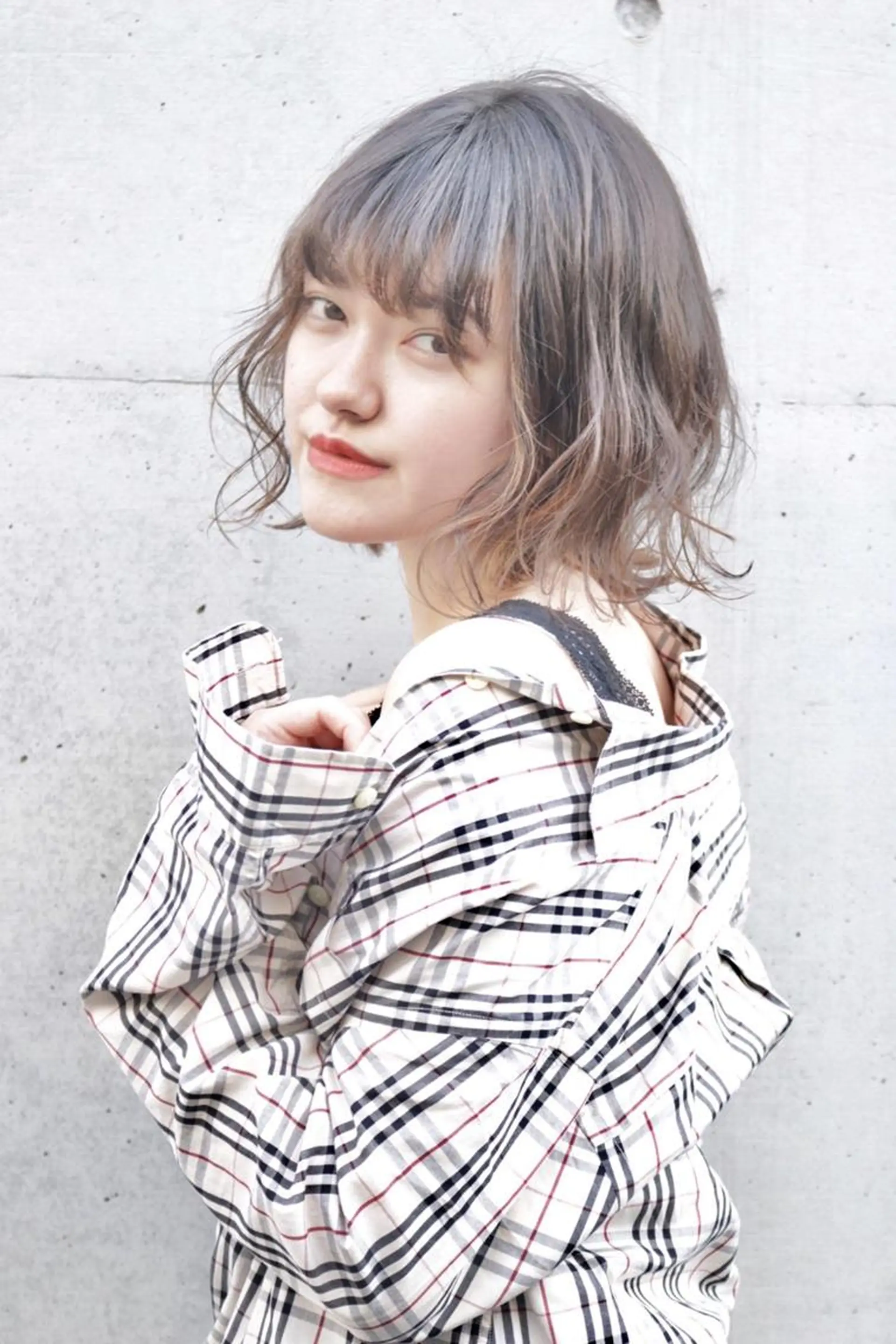 ミディアム ミディアムパーマ ボブ くせ毛 外国人風カラー 似合わせカット 増子 幹樹のヘアスタイル