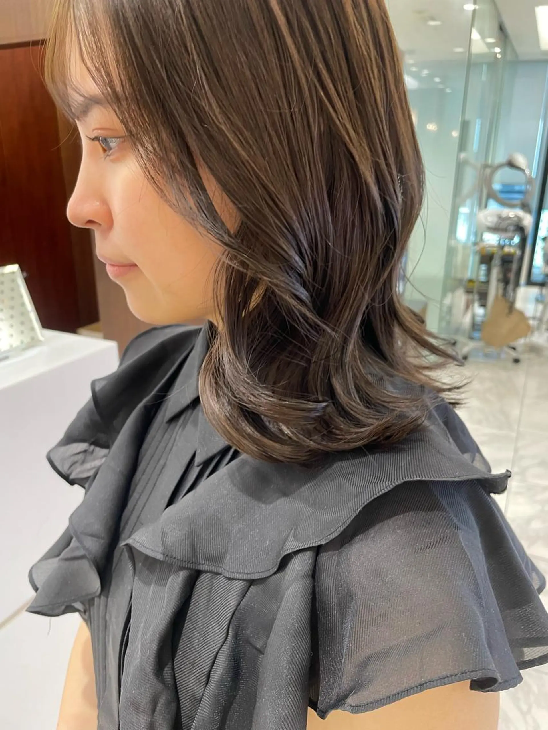 ミディアム 韓国風パーマ/ヘア セット/店長みづきのヘアスタイル