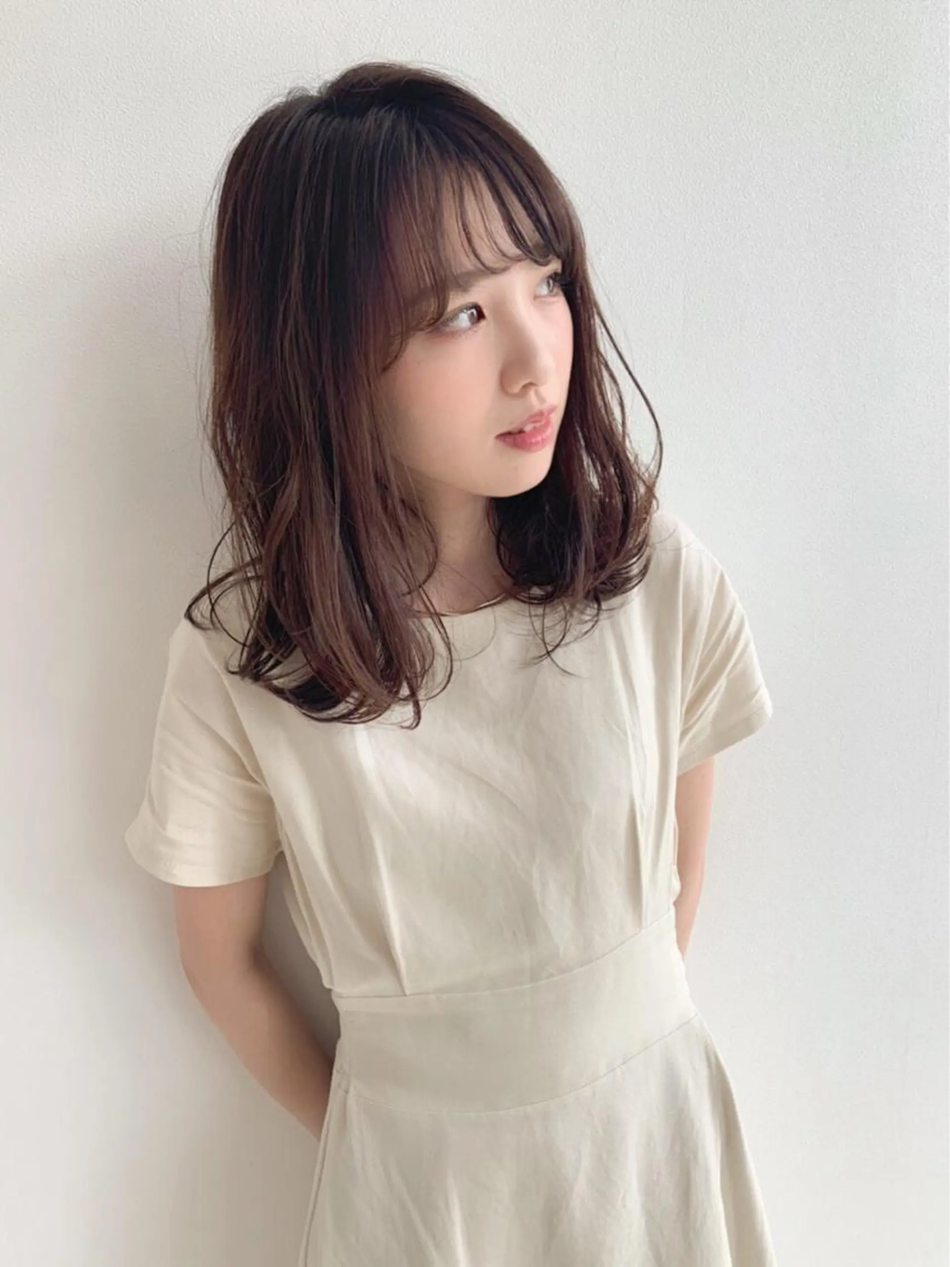 セミロング カラー Kamie みかじりのヘアスタイル