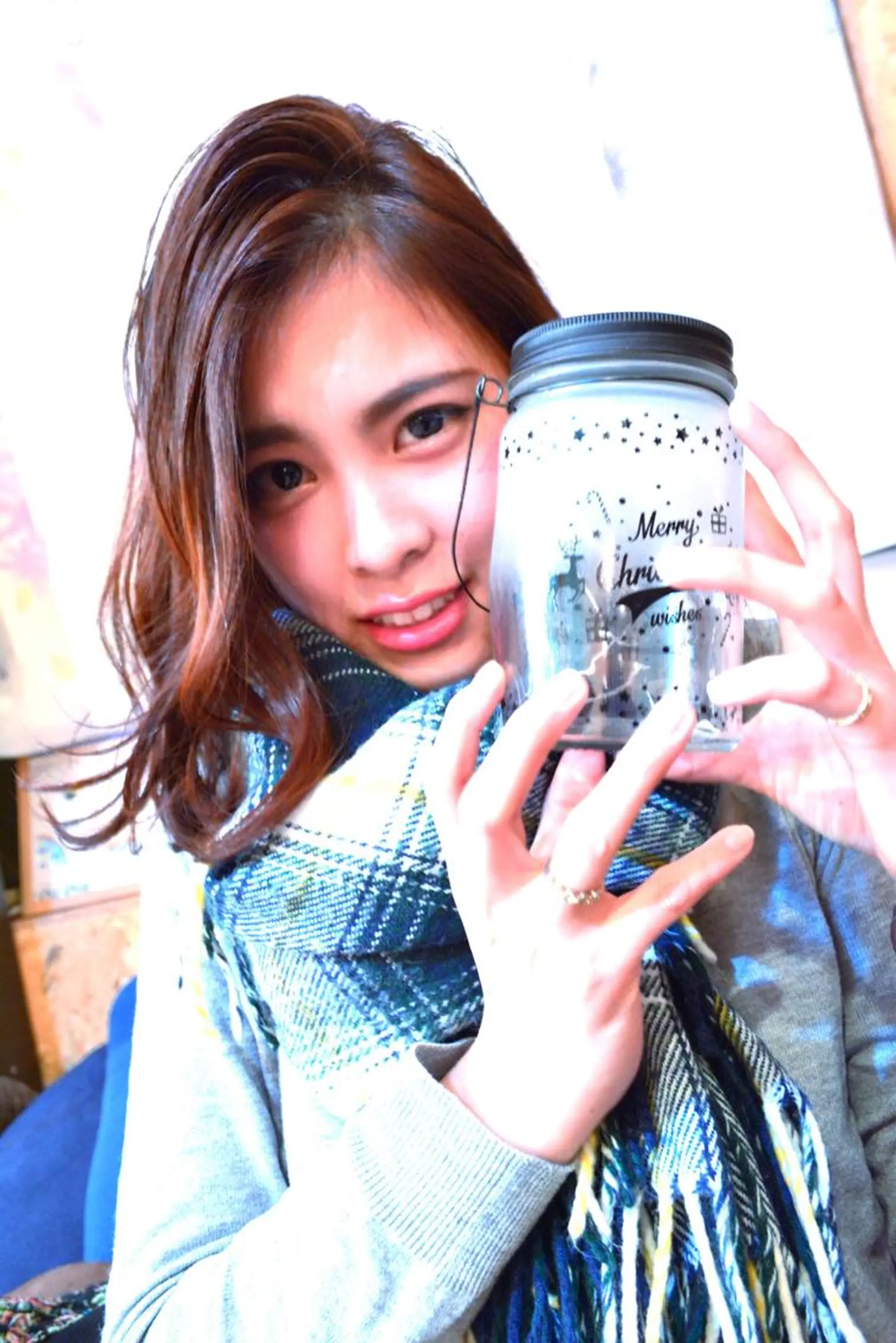 ミディアム カラー パーマ ヘアアレンジ グラデーションカラー かきあげバング belle chambreイブカのその他イメージ