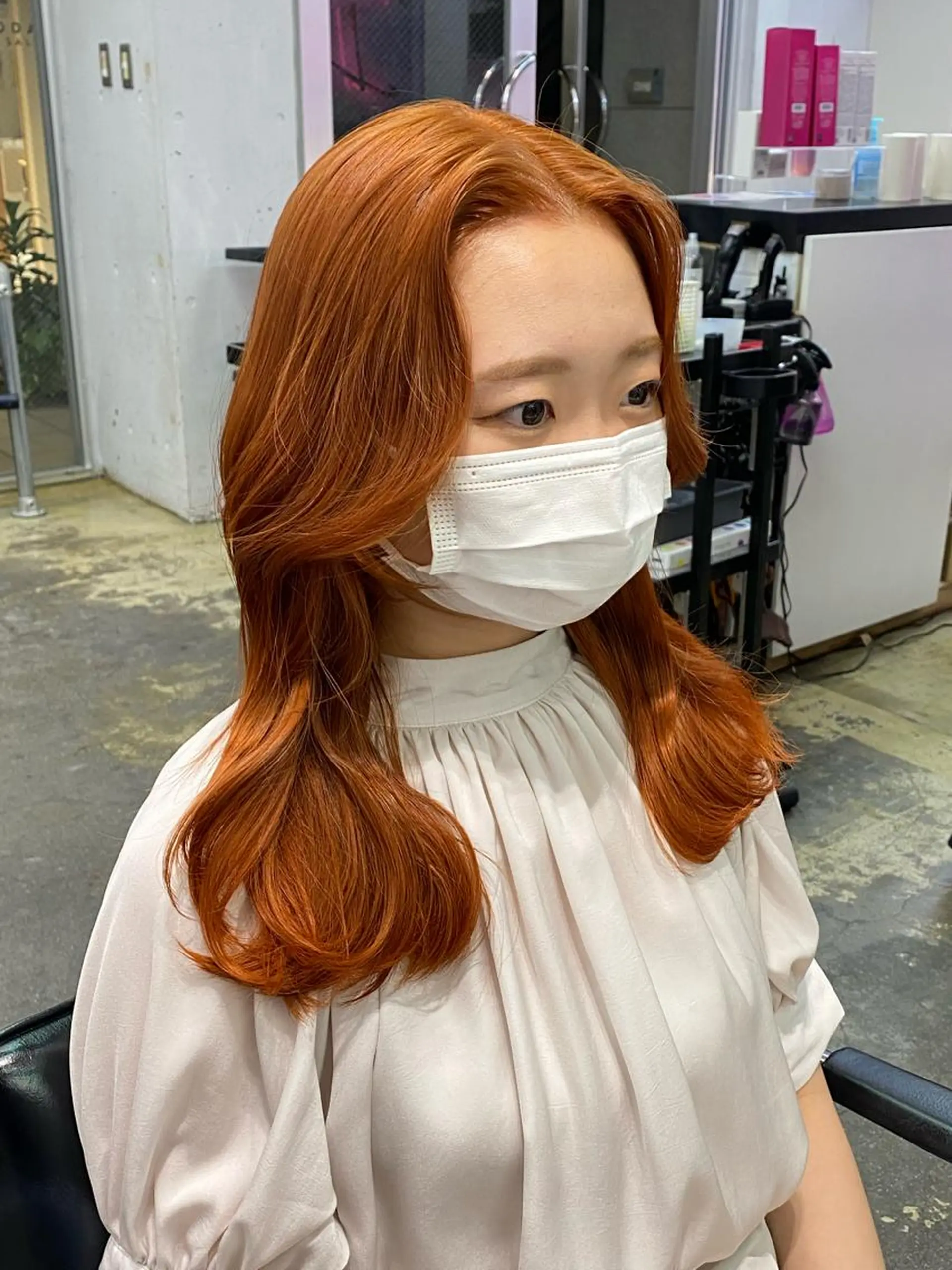 セミロング カラー 💗💗韓国レイヤー yu-ki💗💗のヘアスタイル