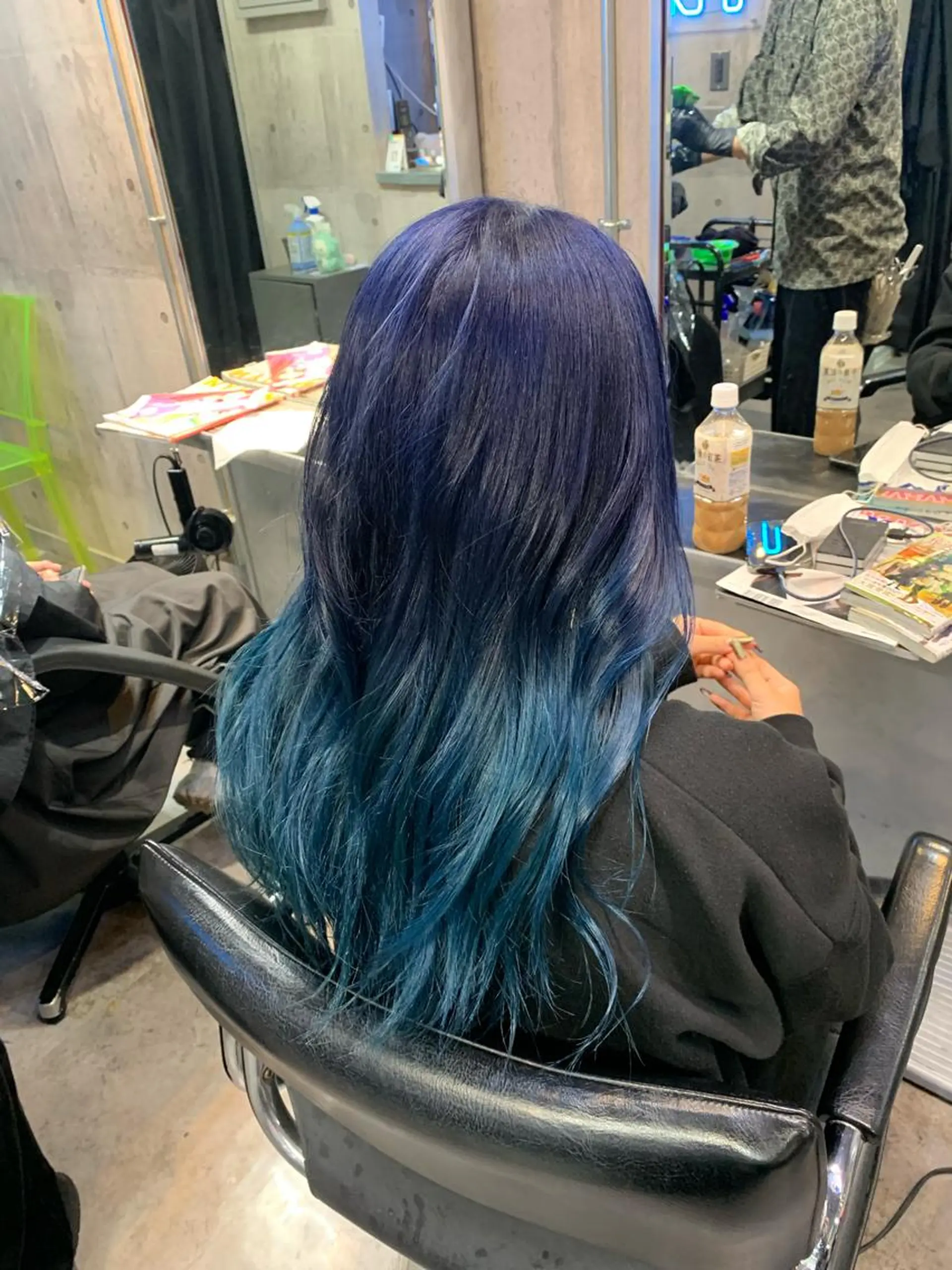 ロング カラー ヘアカラー トリートメント ハイトーン/メンズ/ ウルフ特化   小松のヘアスタイル