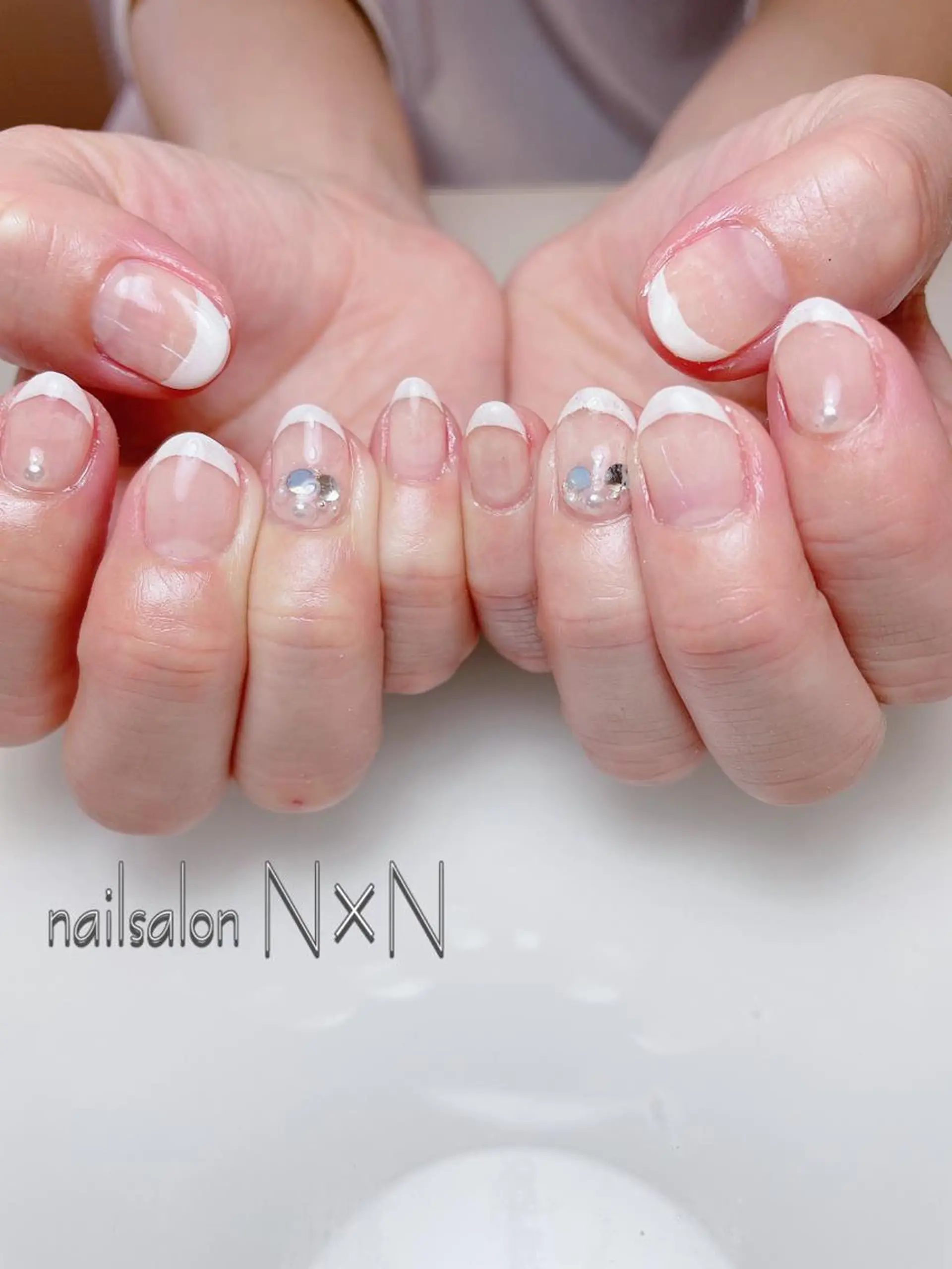 ネイル フレンチネイル ブライダルネイル nail salon N×Nのネイルデザイン