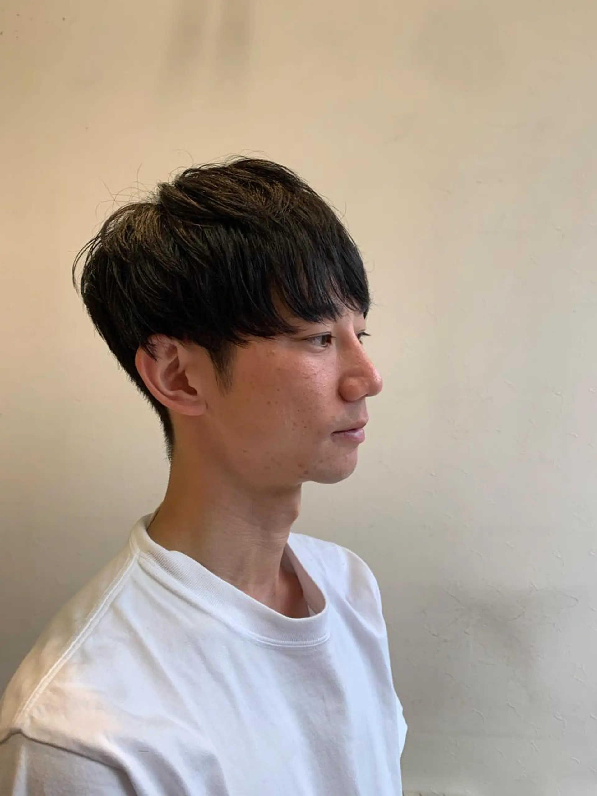 ショート メンズ マッシュ 刈り上げ 髪質改善ストレート/ ブリーチ／渋谷　福田のヘアスタイル