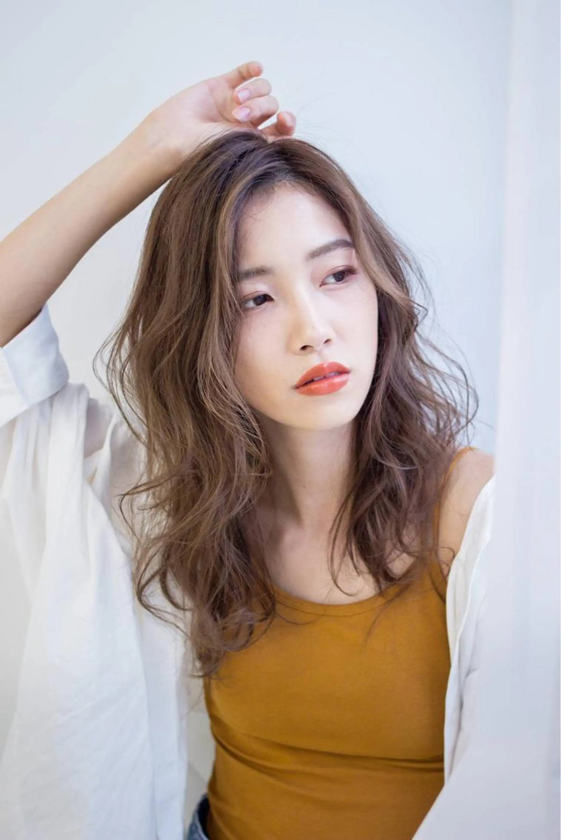 ロング カラー パーマ リルウヘアー 天王寺のヘアスタイル