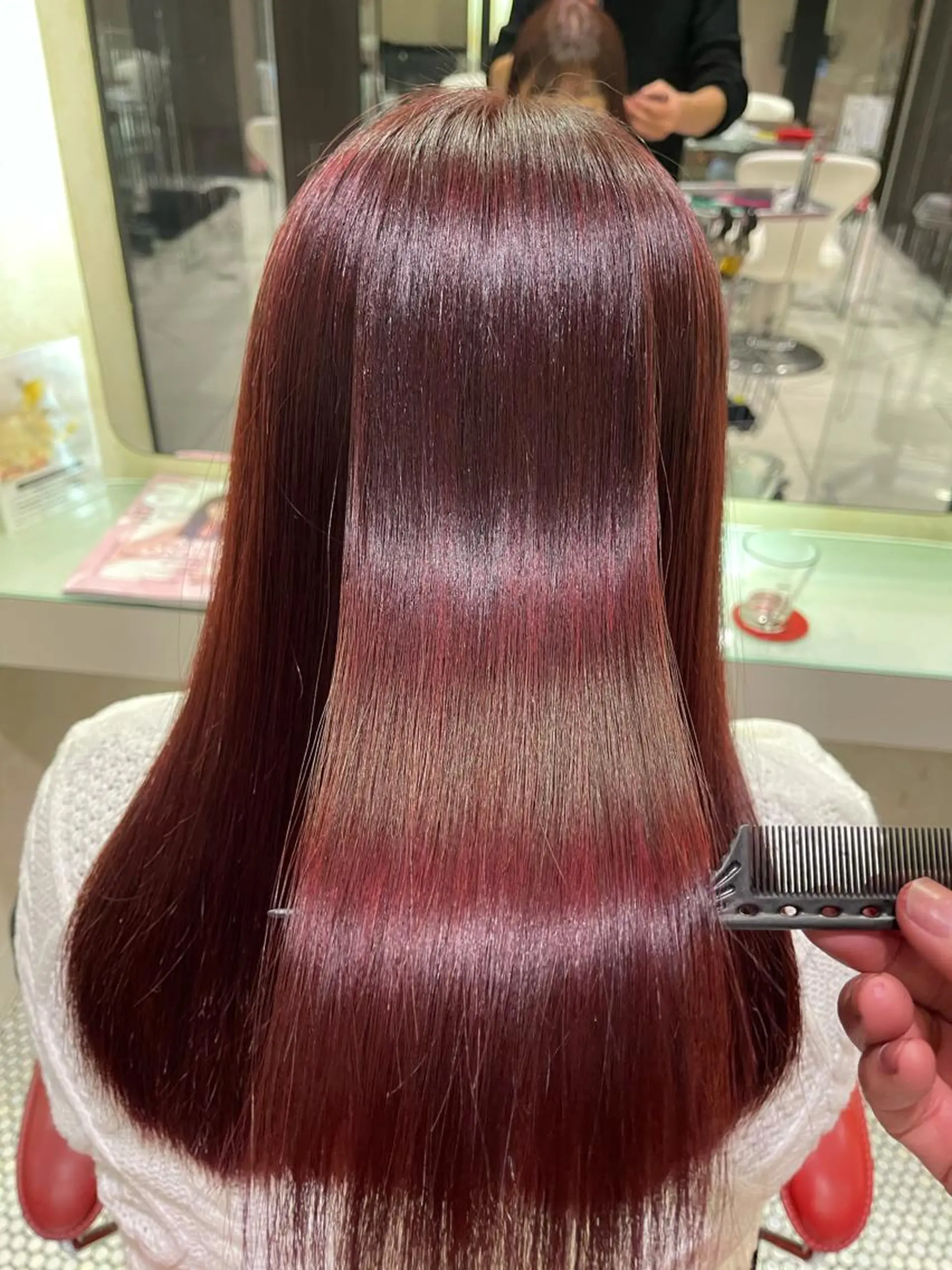 ロング 髪質改善 縮毛矯正 ヘアカラー 縮毛矯正 トリートメント 圧倒的美髪ストレート ツダケイタロウのヘアスタイル