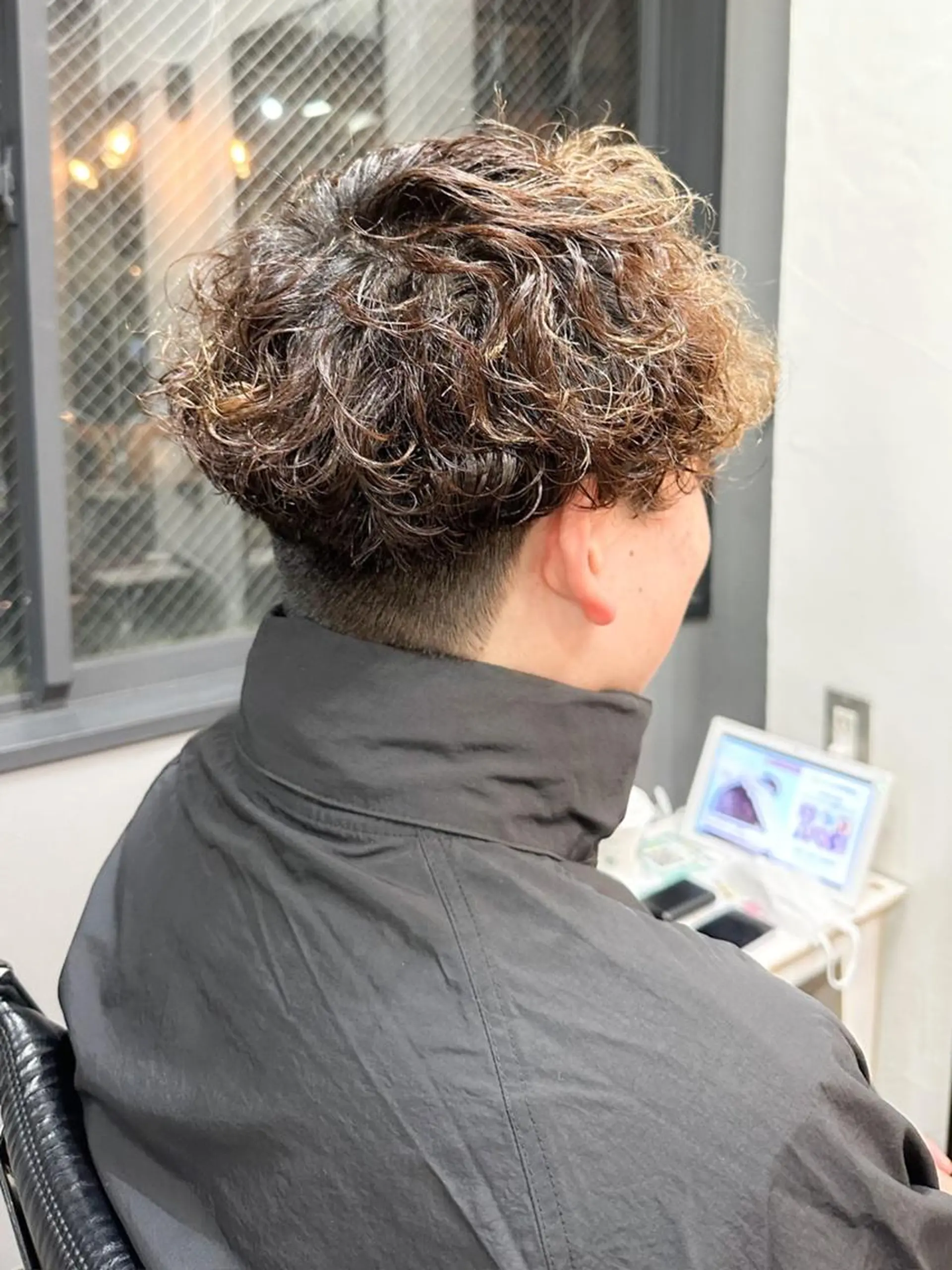 ショート パーマ カラー メンズ 早稲田/メンズパーマ /カラー/松井聖虎のヘアスタイル