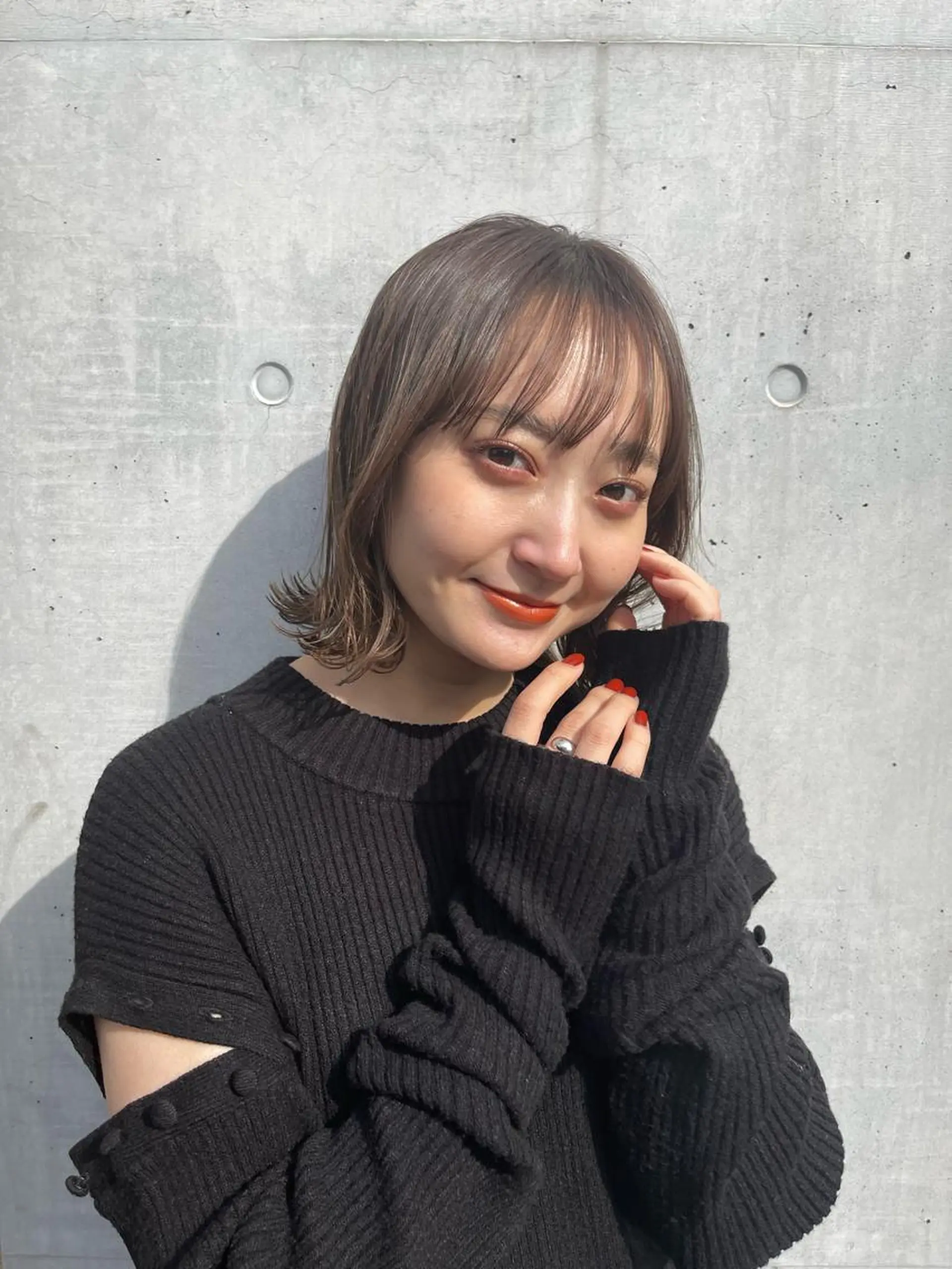 ミディアム カラー 美容室sand 横浜のヘアスタイル