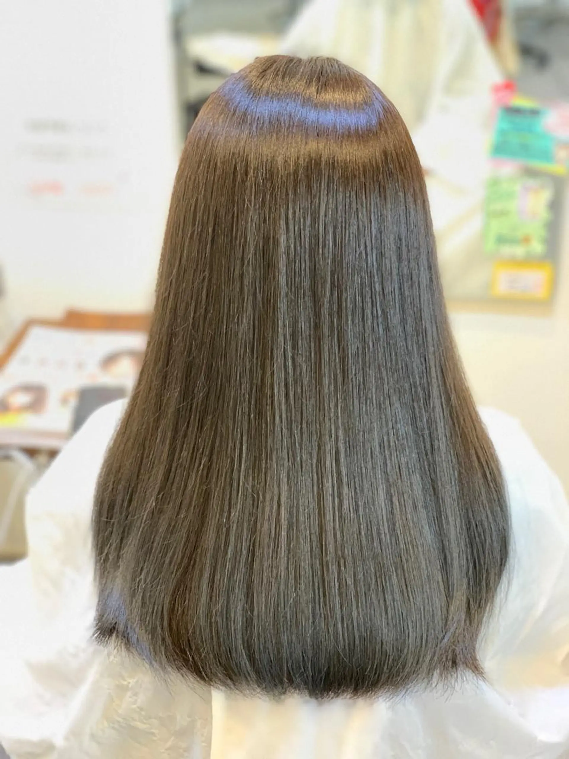 ロング カラー アッシュ ベージュカラー ヘアカラー トリートメント IORI #韓国ヘア#髪質改善のヘアスタイル