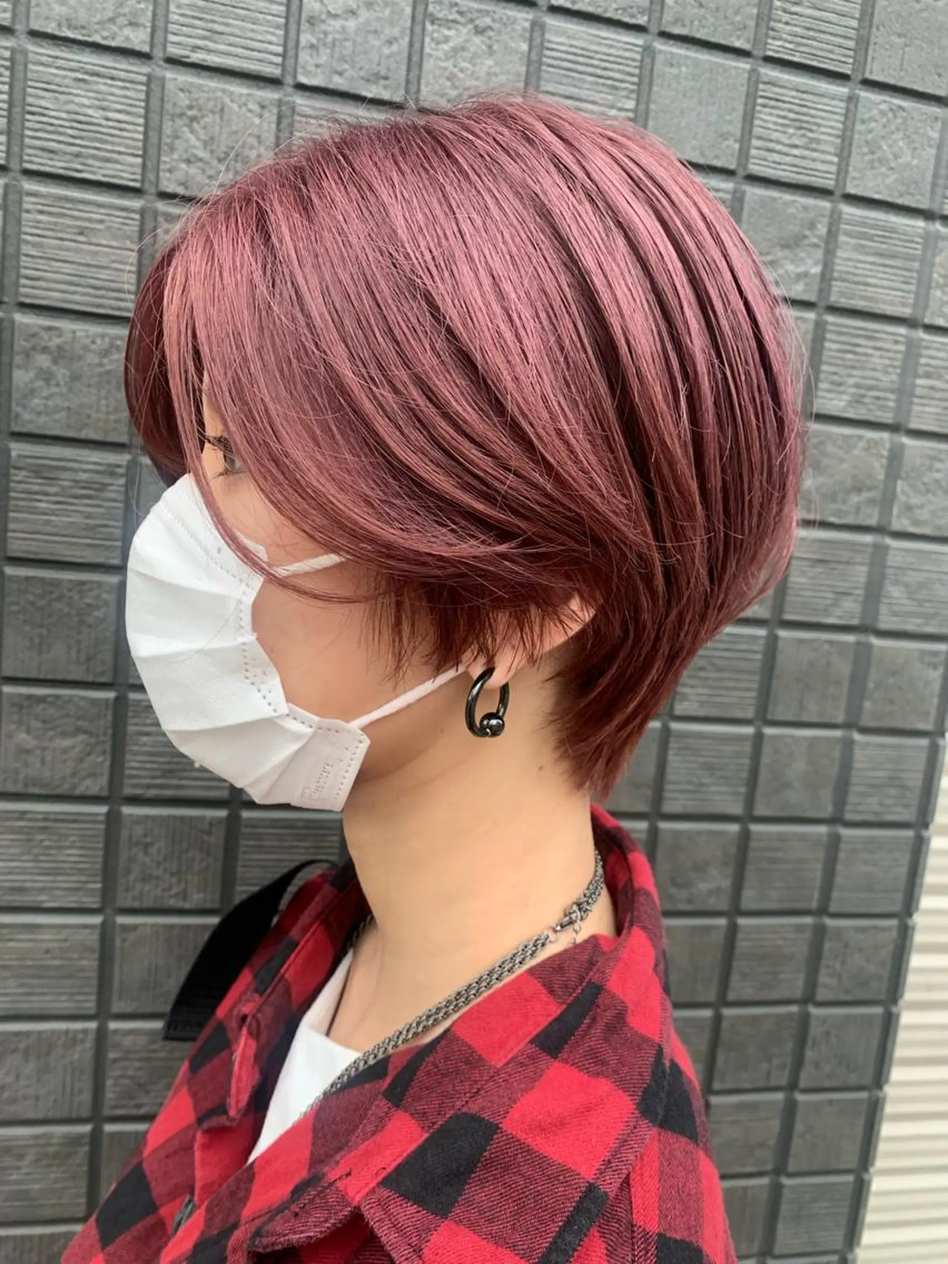 ショート カラー ブリーチ ラベンダーカラー ピンクカラー ピンクラベンダー カット ヘアカラー トリートメント hub hair レイヤー/透明感のヘアスタイル