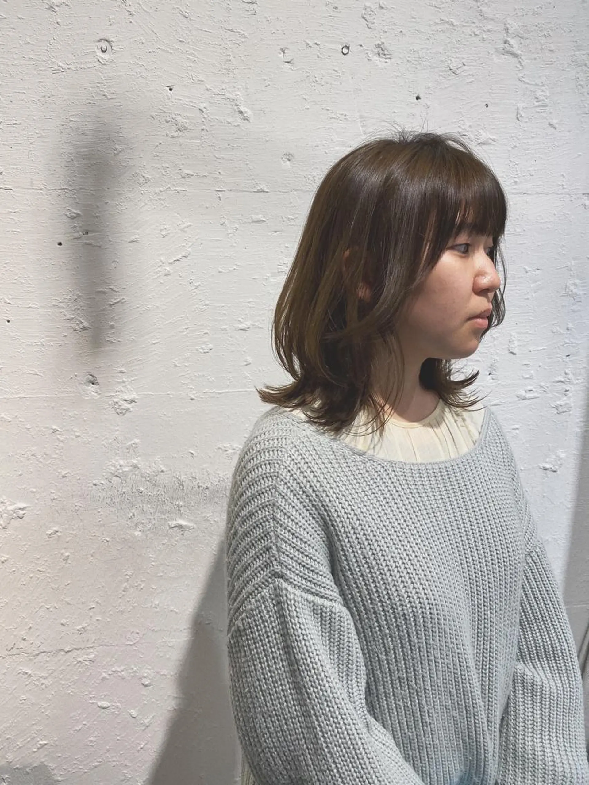 ミディアム ボブ くびれヘア 外ハネヘア tender所属・tender KOZONOのヘアスタイル