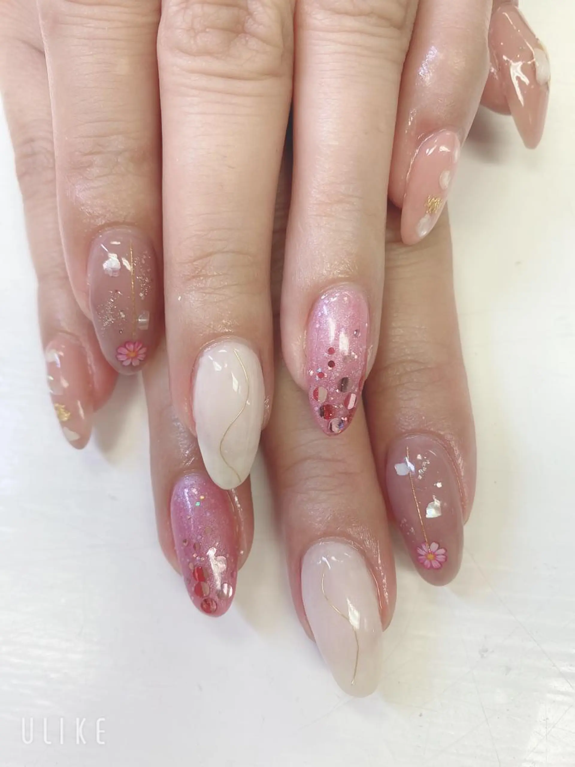 ミディアム ハンドネイル JNA認定講師🌸 RIEのネイルデザイン