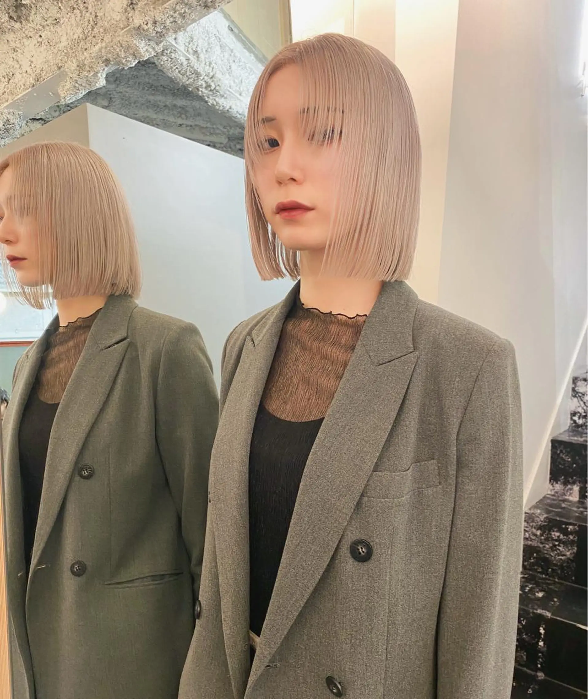 ミディアム カラー ヘアカラー レイヤー/パーマ /ウルフ/nabeのヘアスタイル