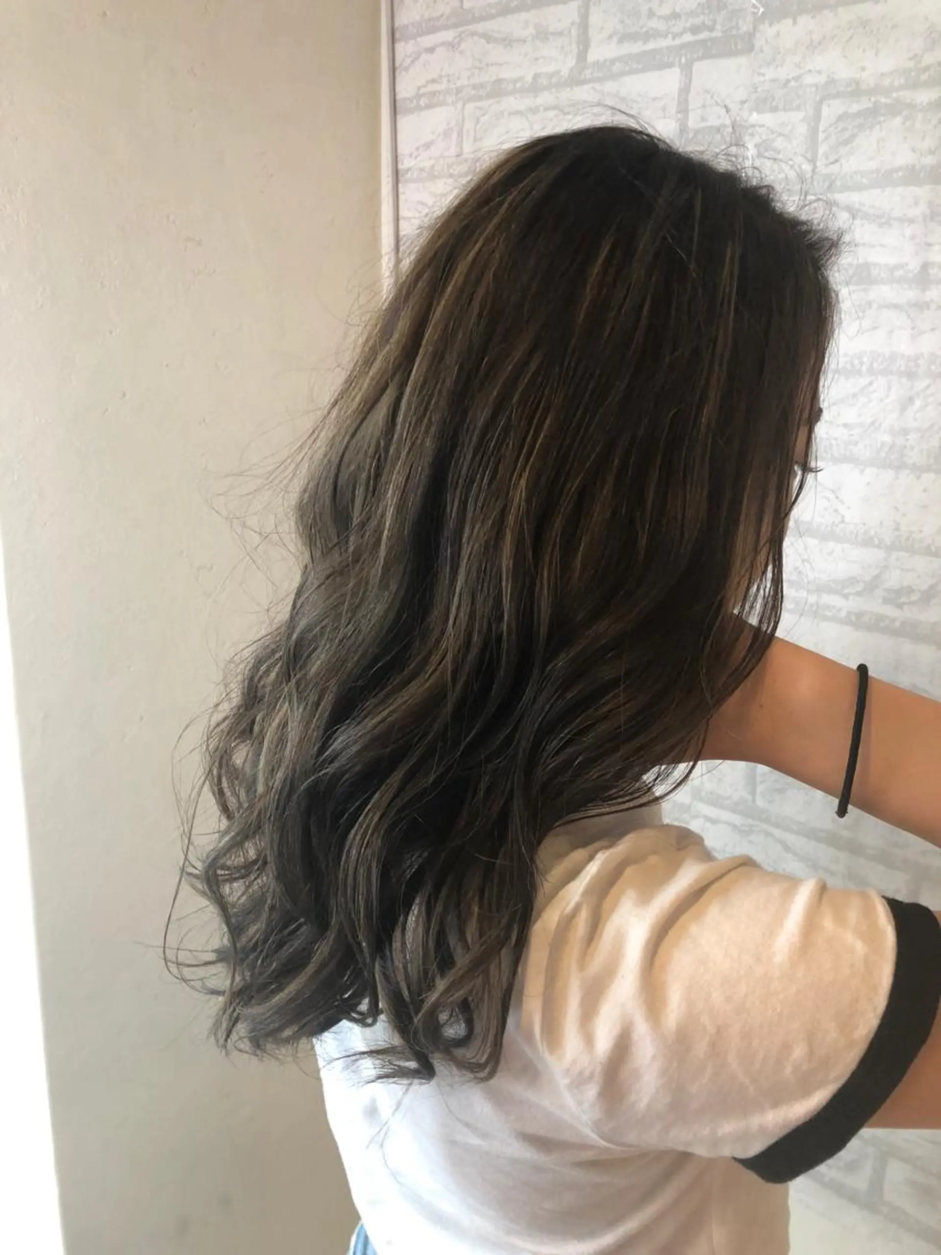 セミロング カラー 透明感カラー ハイライトカラー ハイライト カット ヘアカラー トリートメント JILBLAN京都 ショート/ハイライトのヘアスタイル